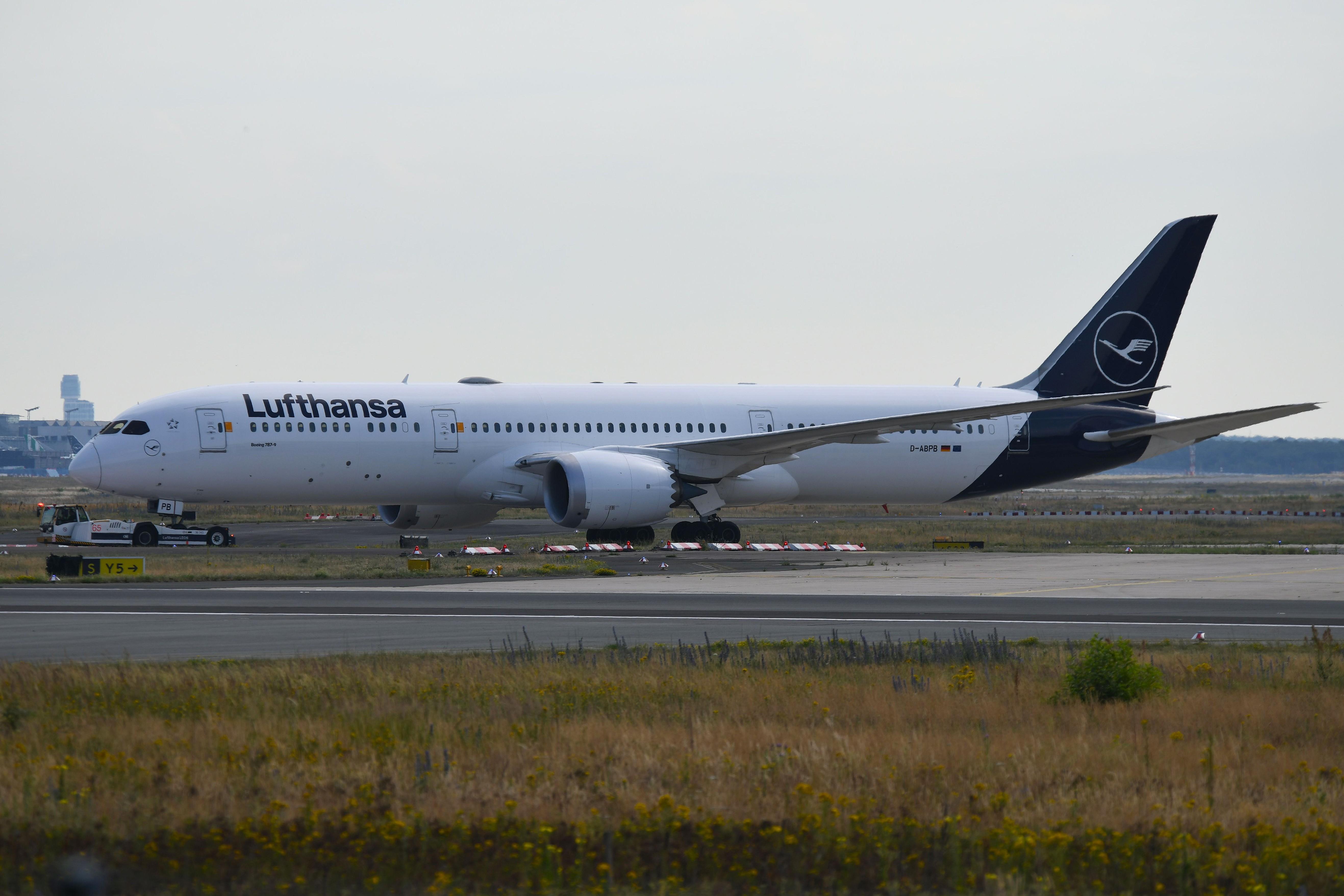 D-ABPB @ EDDF - Lufthansa B789 under tow - by FerryPNL