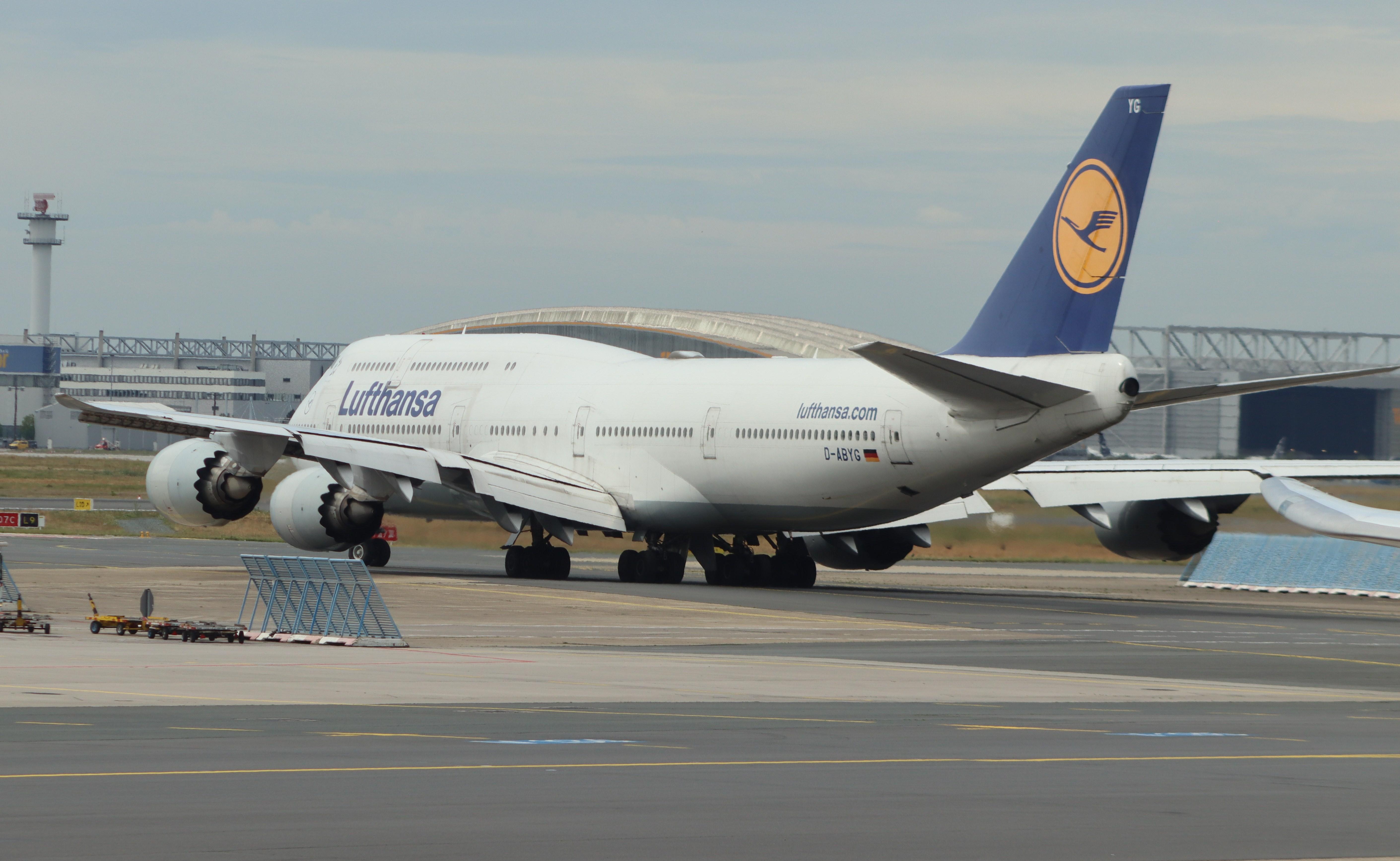 D-ABYG @ EDDF - Boeing 747-830 - by MarkPasqualino