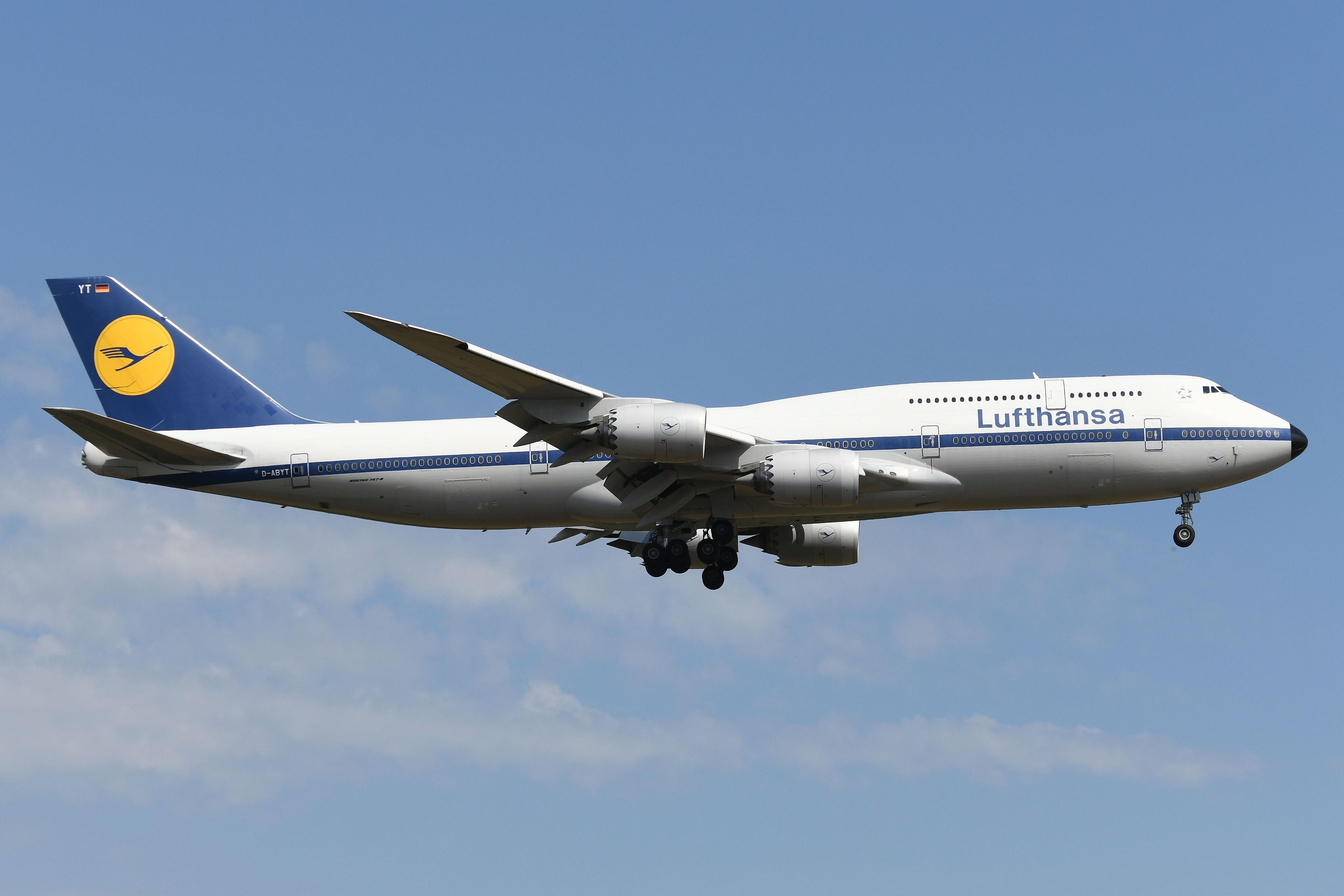 D-ABYT @ EDDF - Lufthansa B748 in retro livery - by FerryPNL