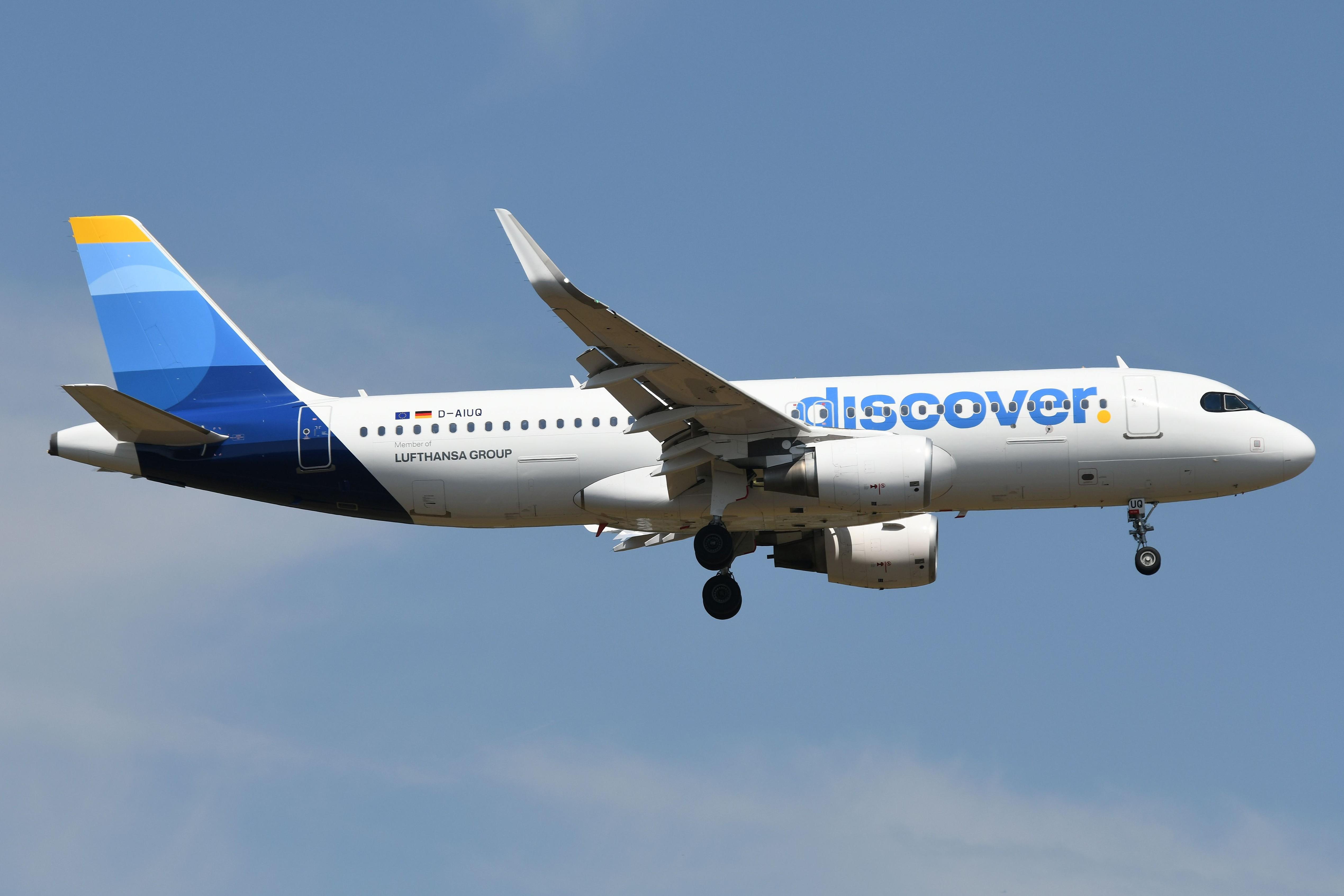 D-AIUQ @ EDDF - Discover A320 landing in FRA - by FerryPNL