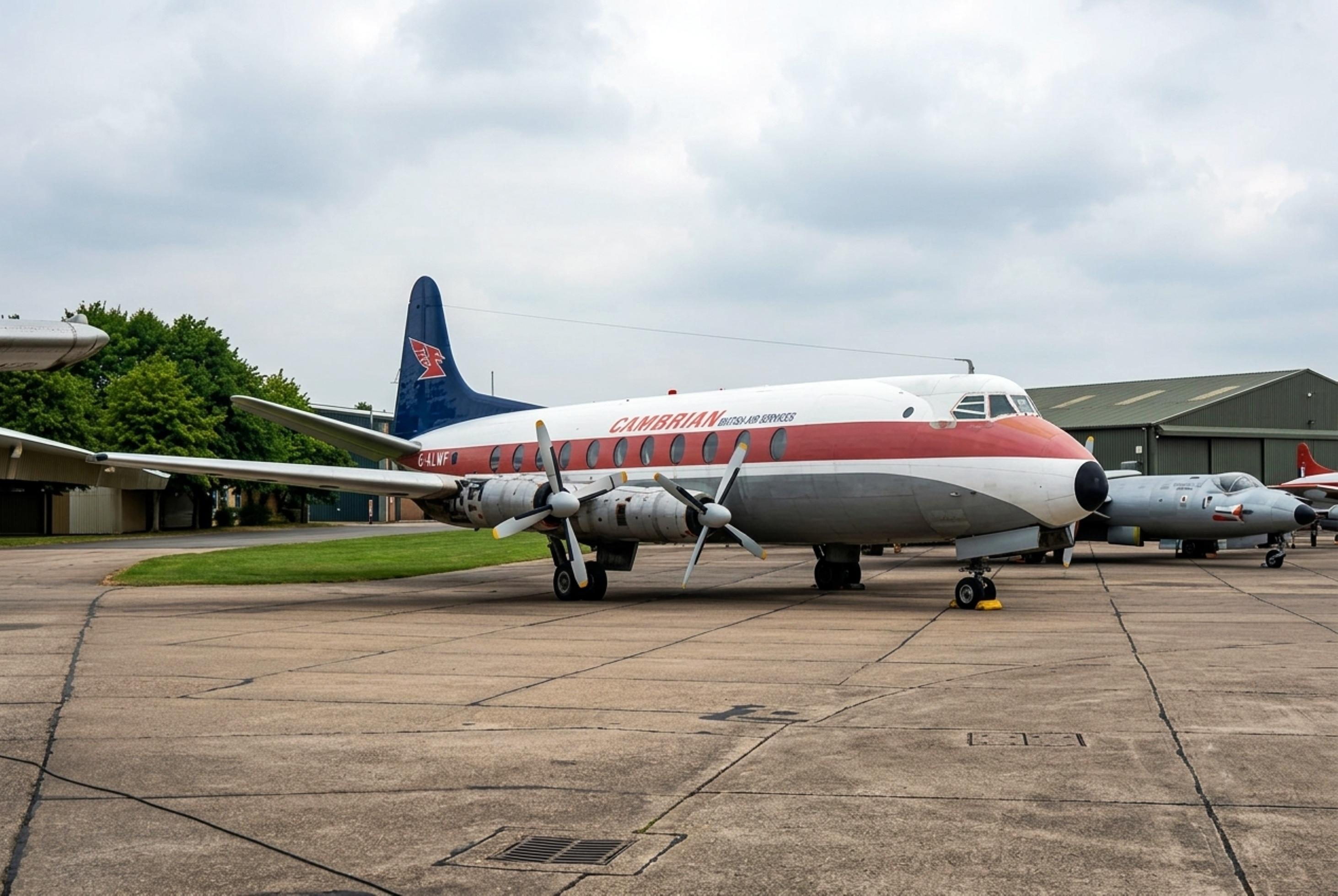 G-ALWF @ EGSU - G-ALWF 1950 Vickers V603 Viscount Cambrian Airways Duxford
 - by PhilR