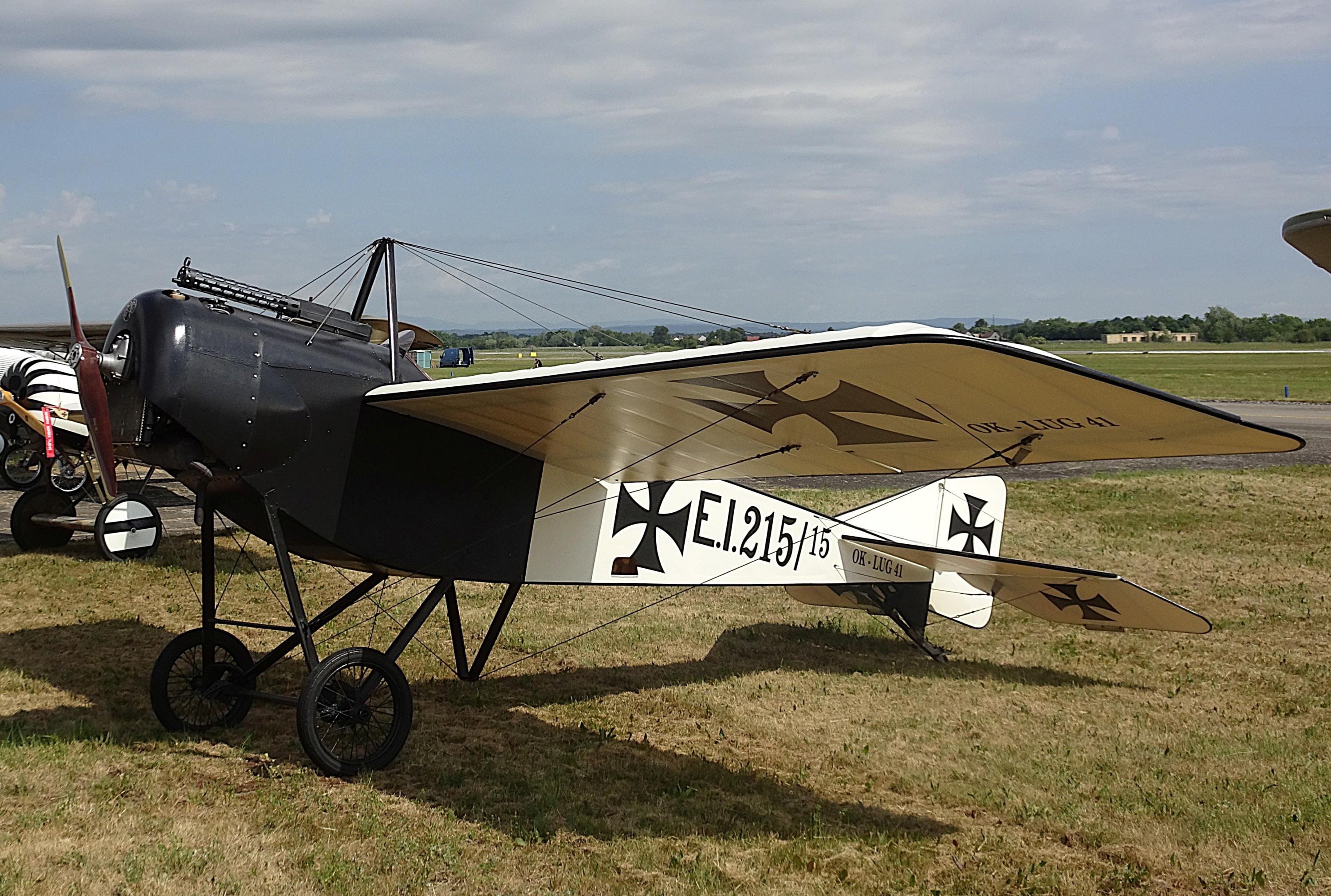 OK-LUG41 @ LKHK - This is a Replica of a Morane-Saulnier H, painted as Pfalz E.I  (which itself was a copy of the French WW I- fighter) marked E.I.215-15. At the Hradec Kralove Airshow 2026. - by ReinhardJost