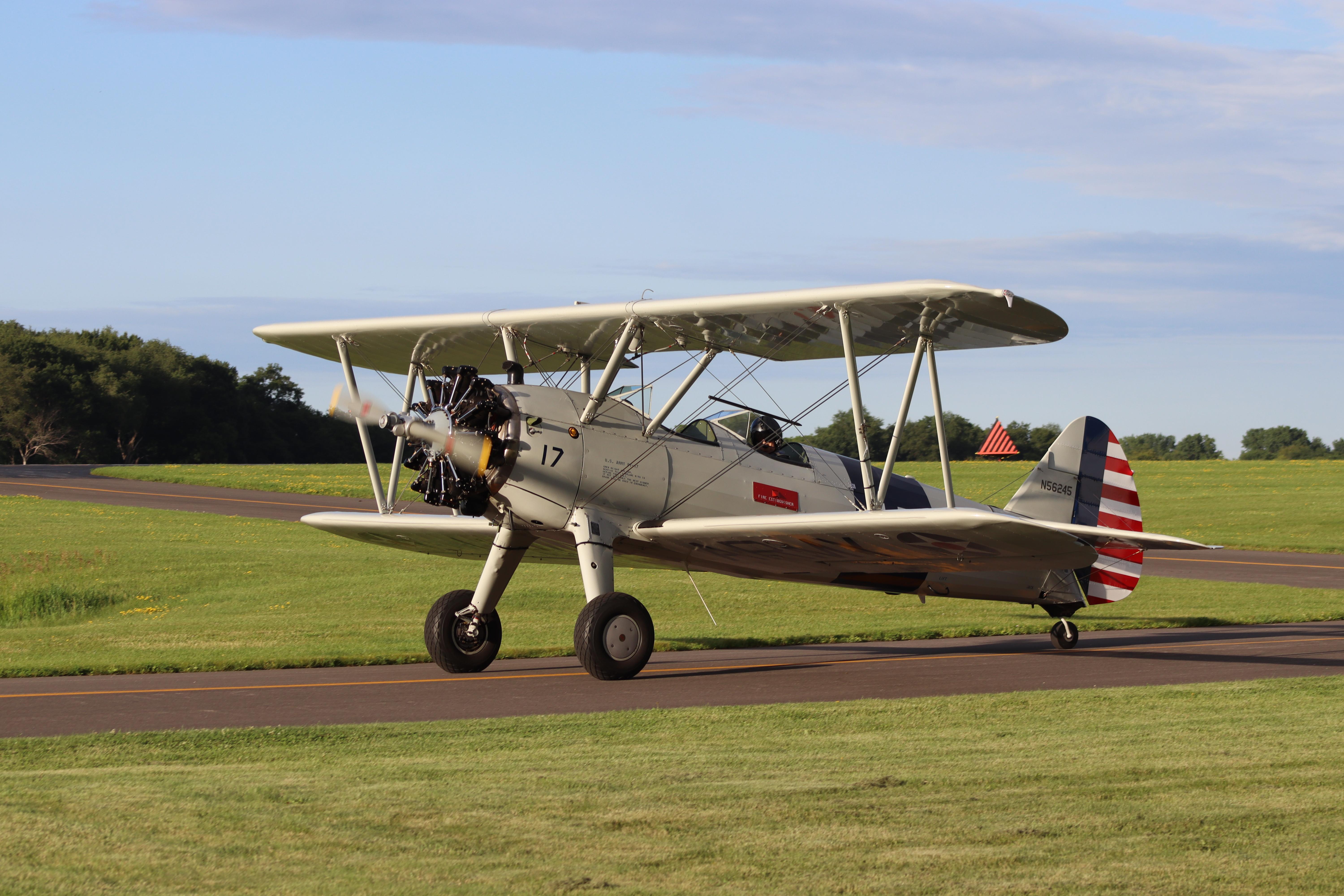 N56245 @ C77 - Stearman - by MarkPasqualino