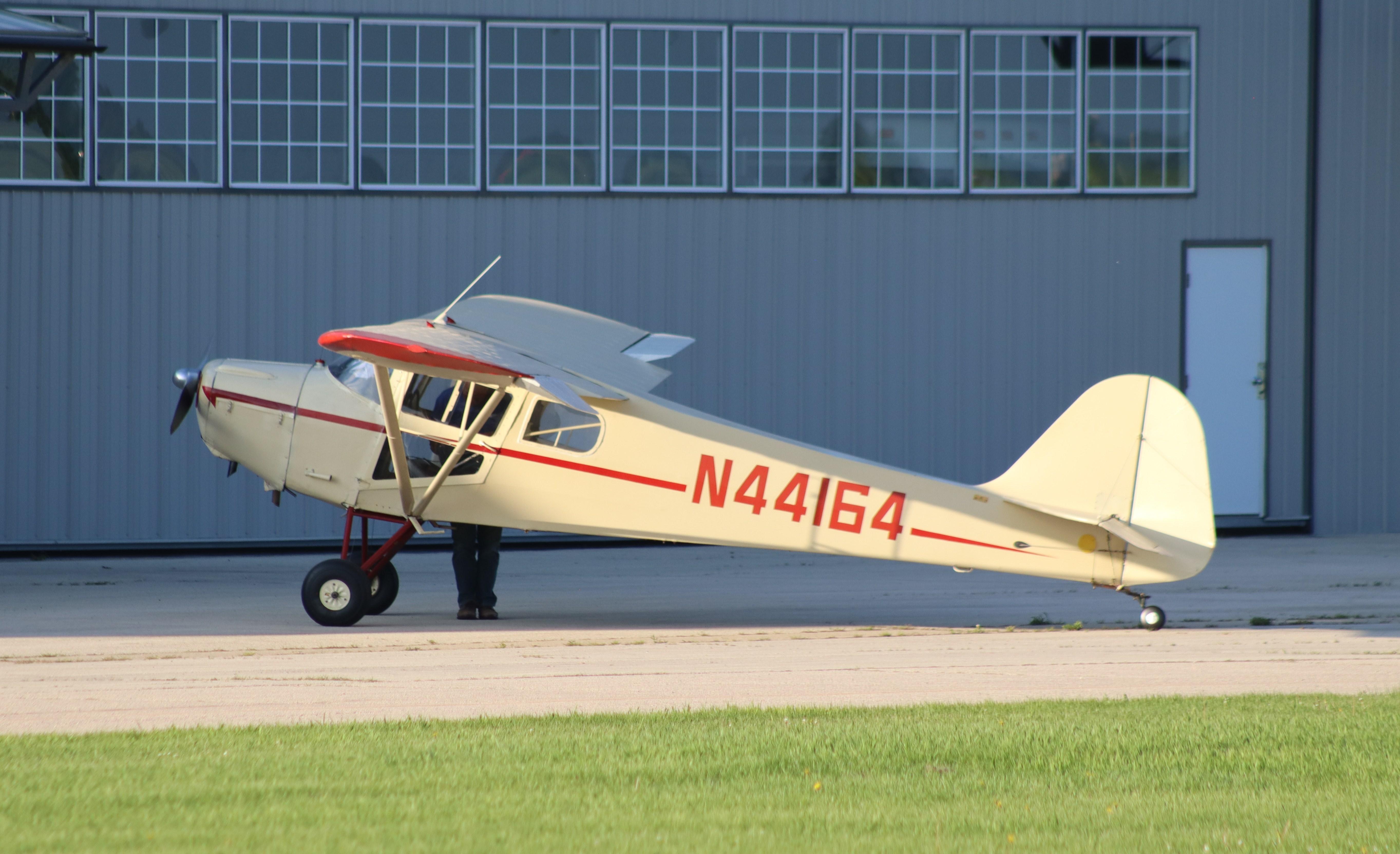 N44164 @ C77 - Taylorcraft BC12-D1 - by MarkPasqualino