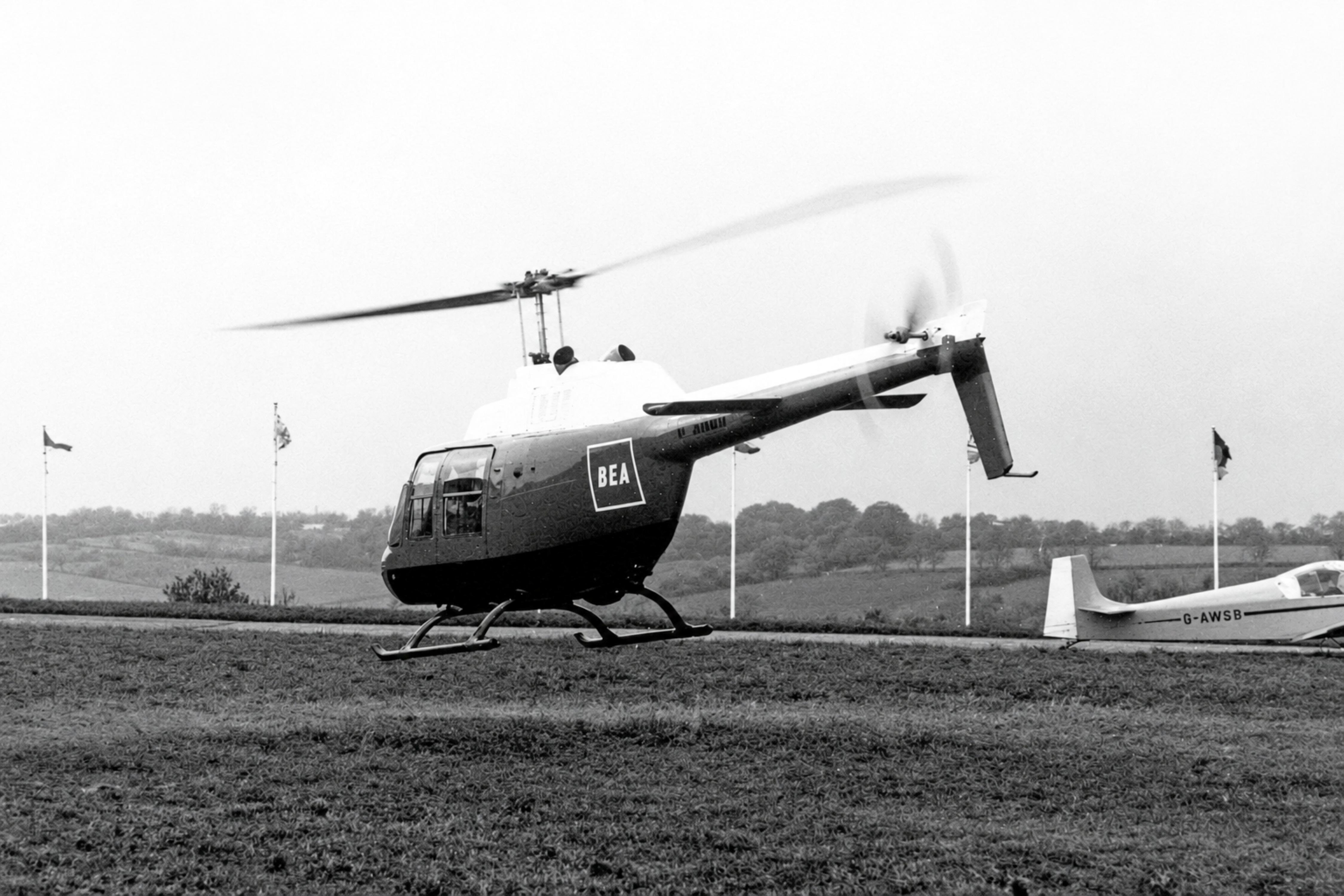 G-AWGU @ EGKB - G-AWGU 1968 Bell 206 Jet Ranger ll BEA Helicopters Biggin Hill 
 - by PhilR