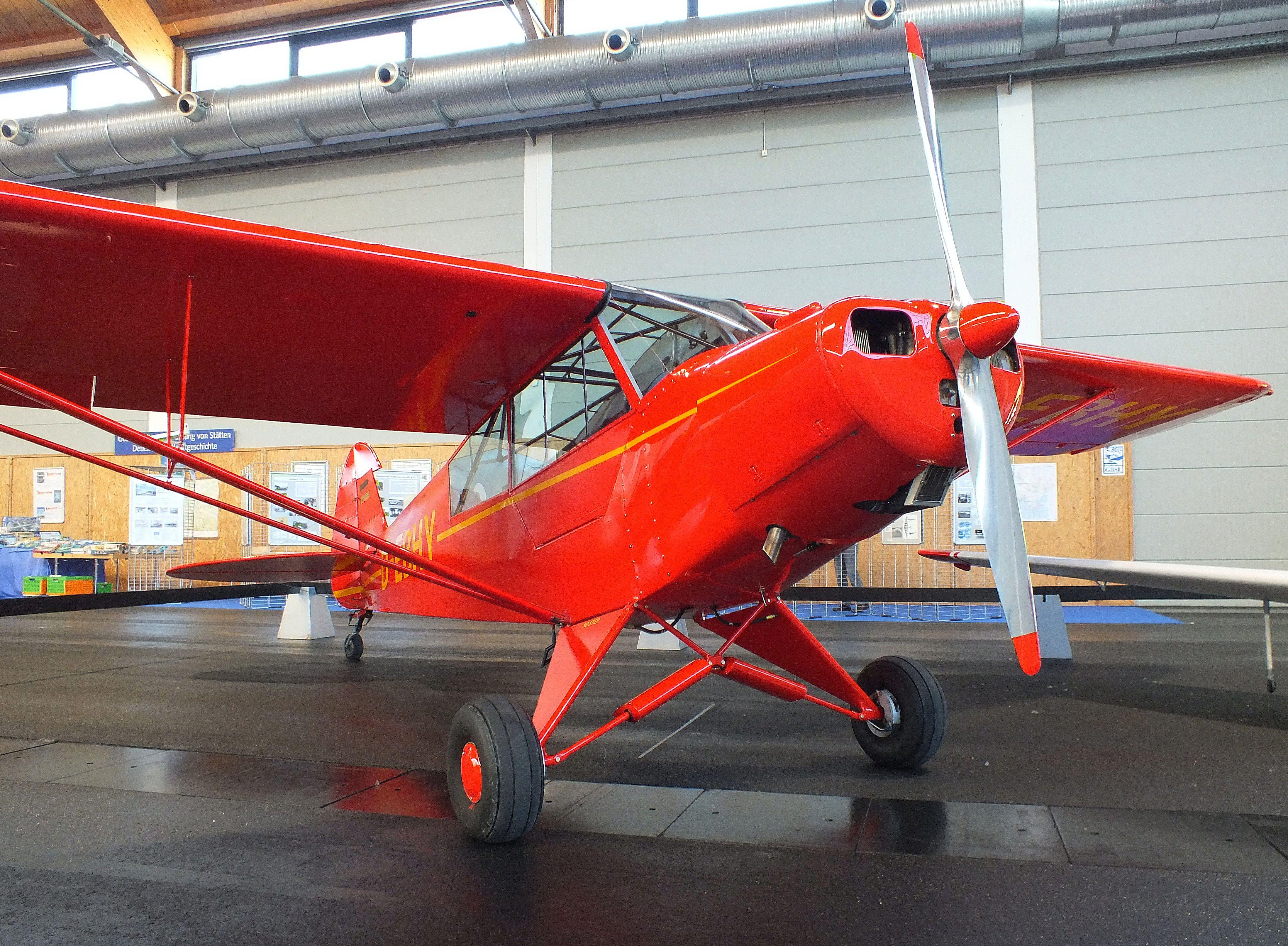 D-EBHY @ EDNY - Piper L-18C Super Cub (PA-18-95) at the AERO 2026, Friedrichshafen - by iwarnecke