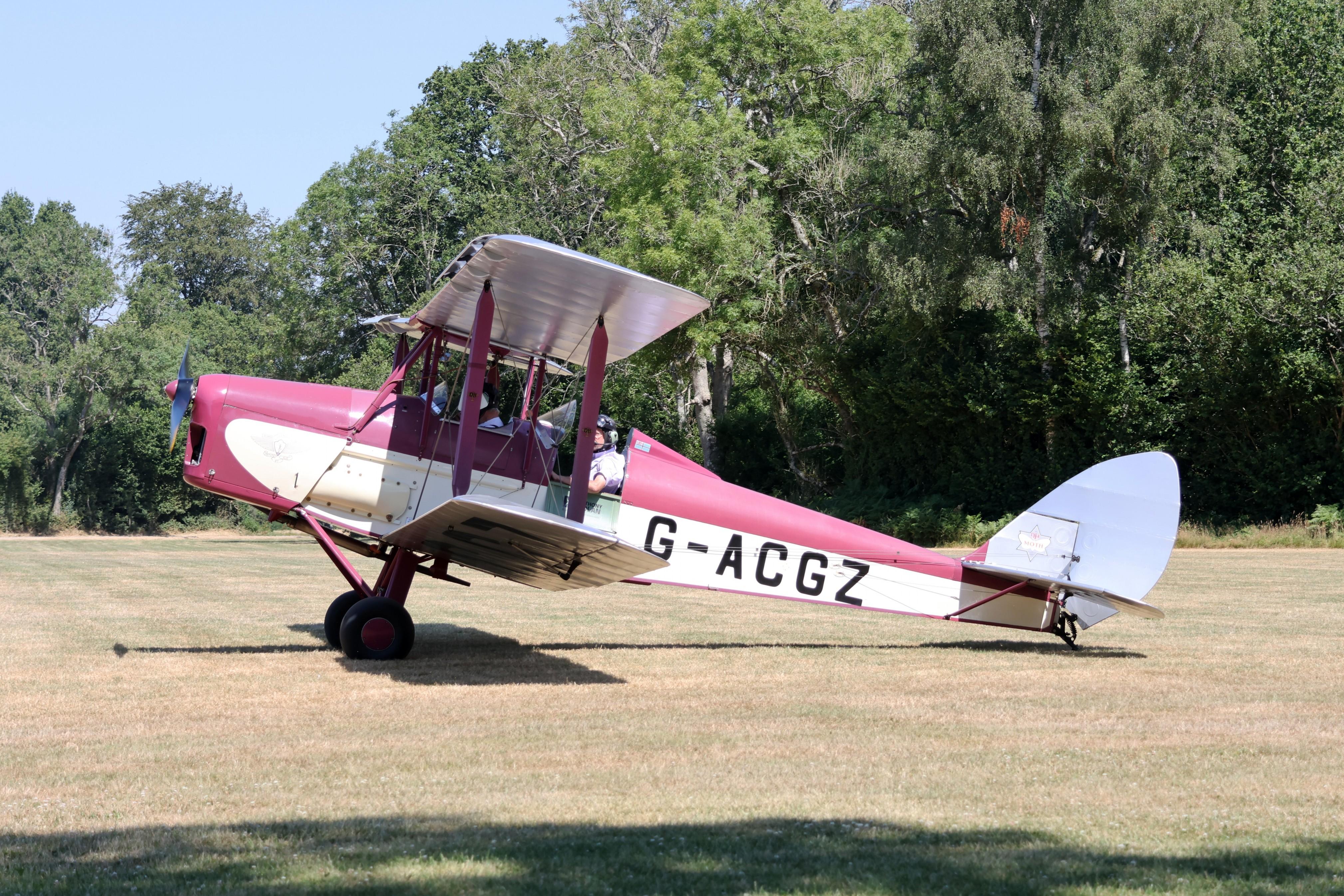 G-ACGZ @ GB-0827 - G-ACGZ 1933 DH60G III Moth Major West Tisted Fly In 
 - by PhilR