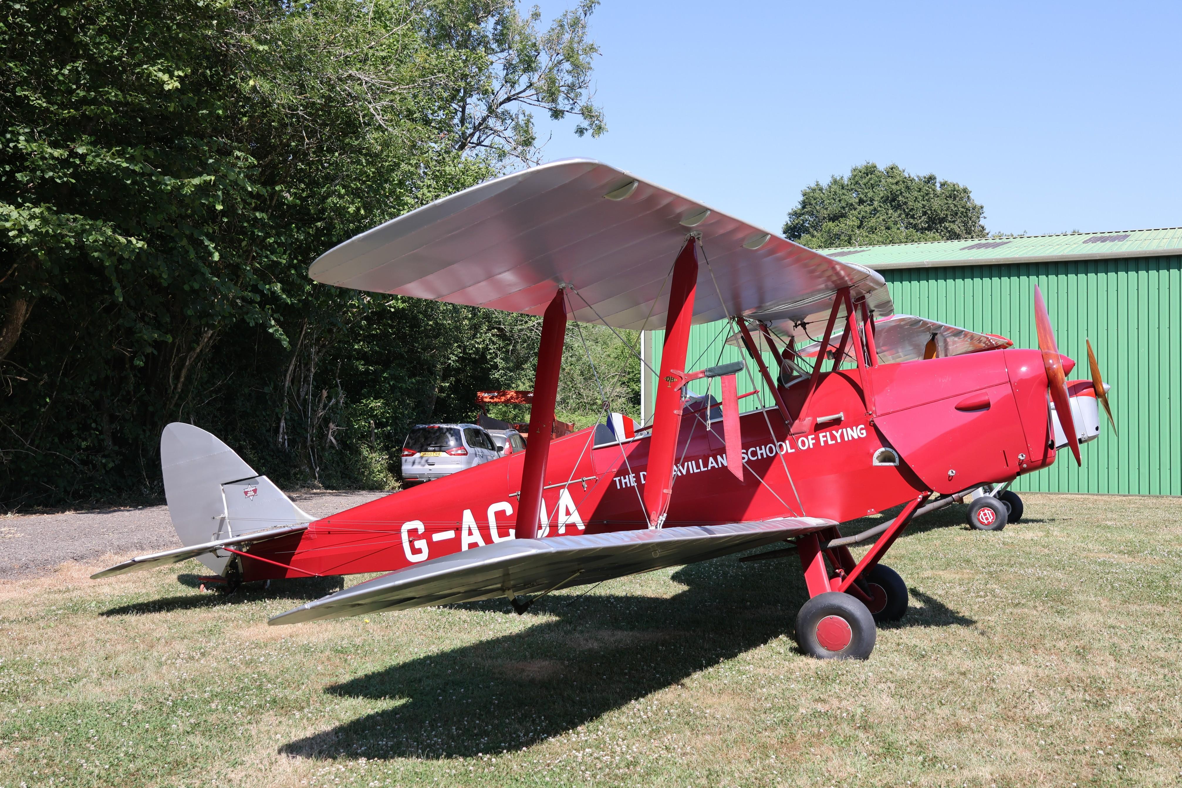 G-ACDA @ GB-0827 - G-ACDA 1933 DH82A Tiger Moth West Tisted Fly In 
 - by PhilR