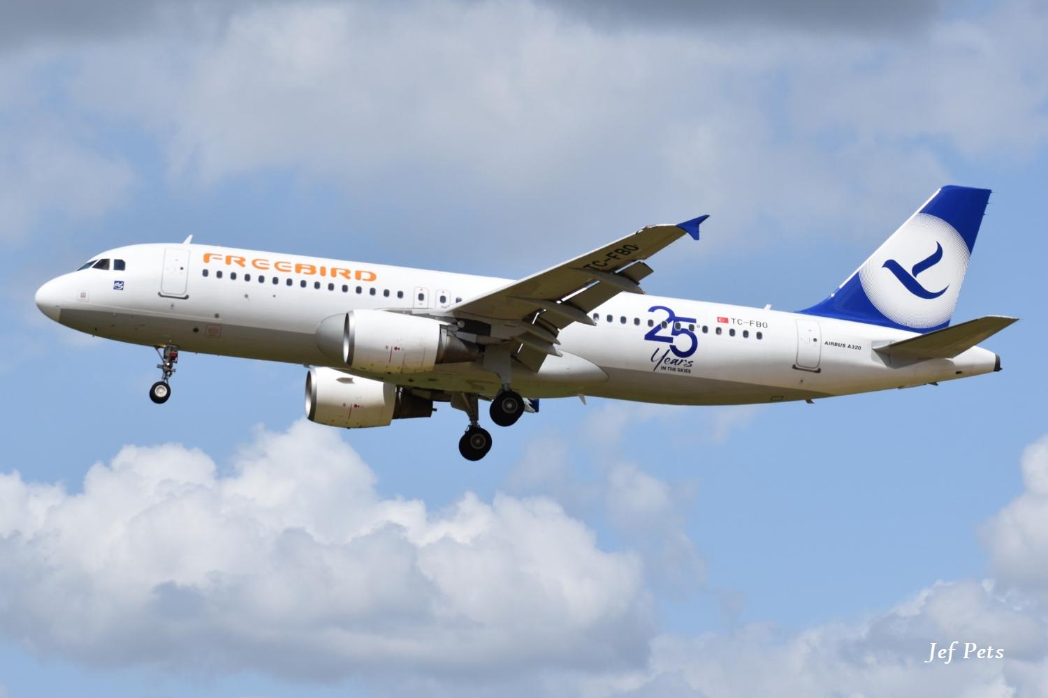 TC-FBO @ EBBR - 25 years Freebird Airlines ! TC-FBO landing at Brussels Airport on 2026-07-19. - by Jef Pets