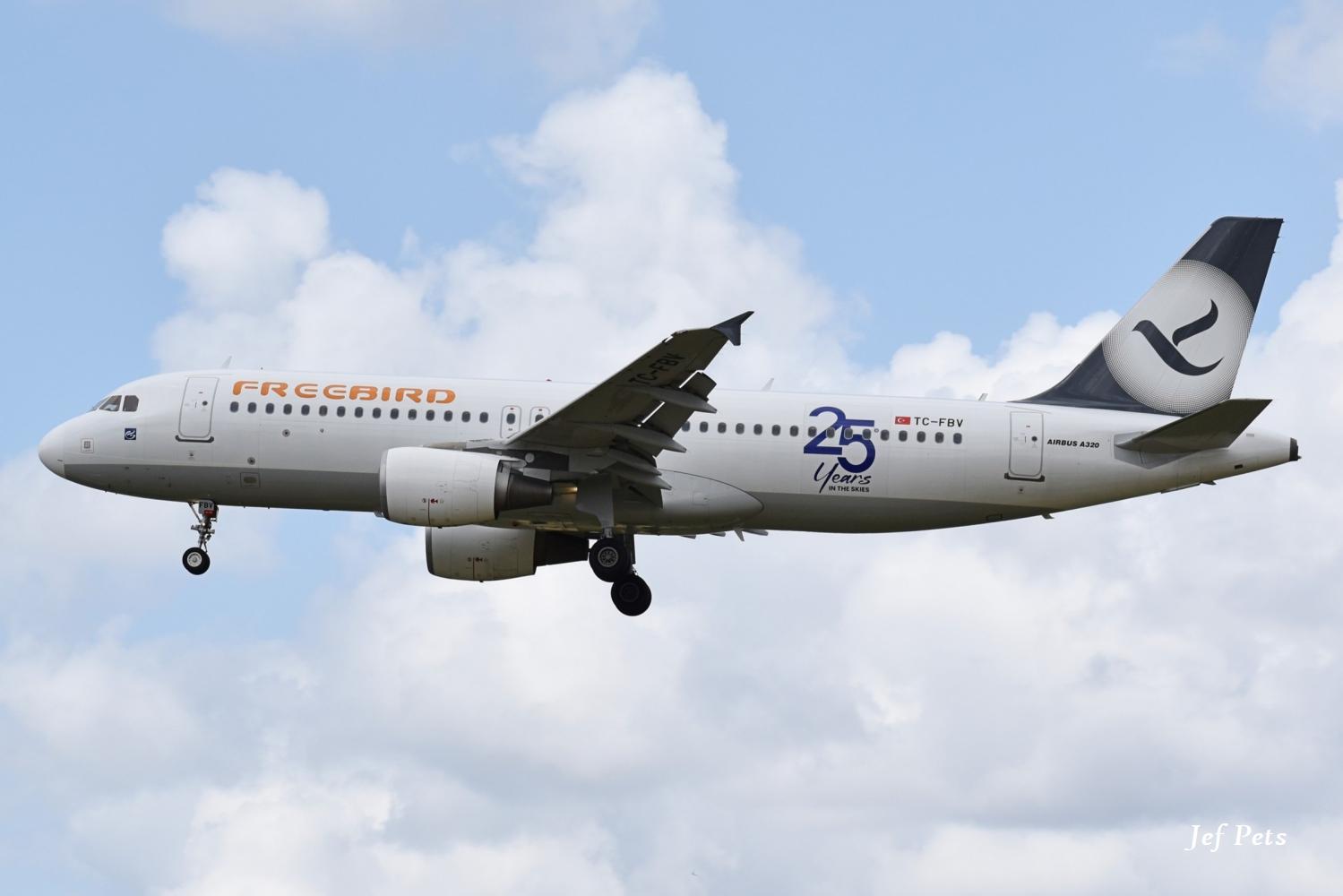 TC-FBV @ EBBR - Freebird Airlines 25 years in the skies ! TC-FBV landing at Brussels Airport on 2026-07-19. - by Jef Pets