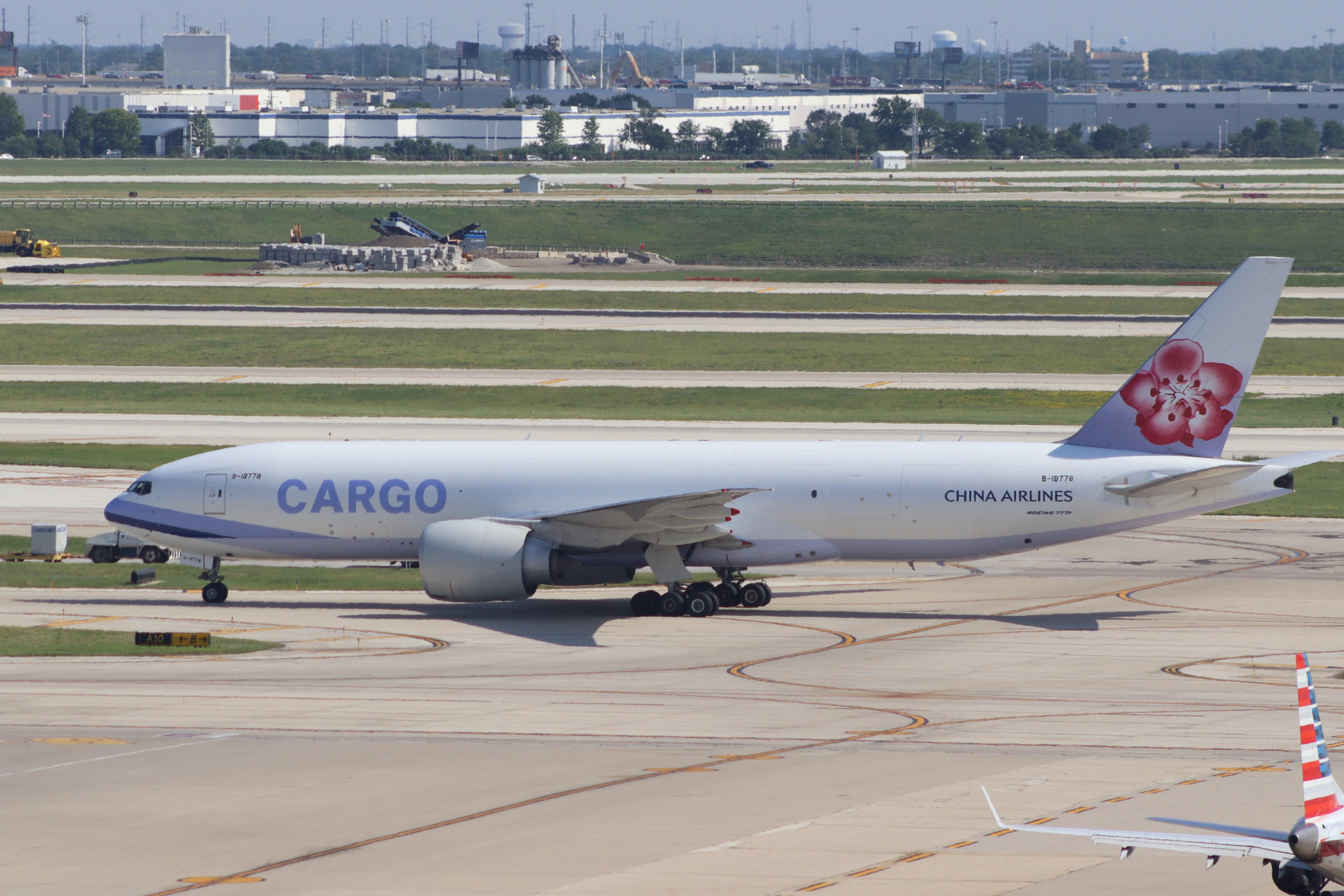 Aircraft B-18778, Boeing 777F, at KORD, photo by MarkPasqualino