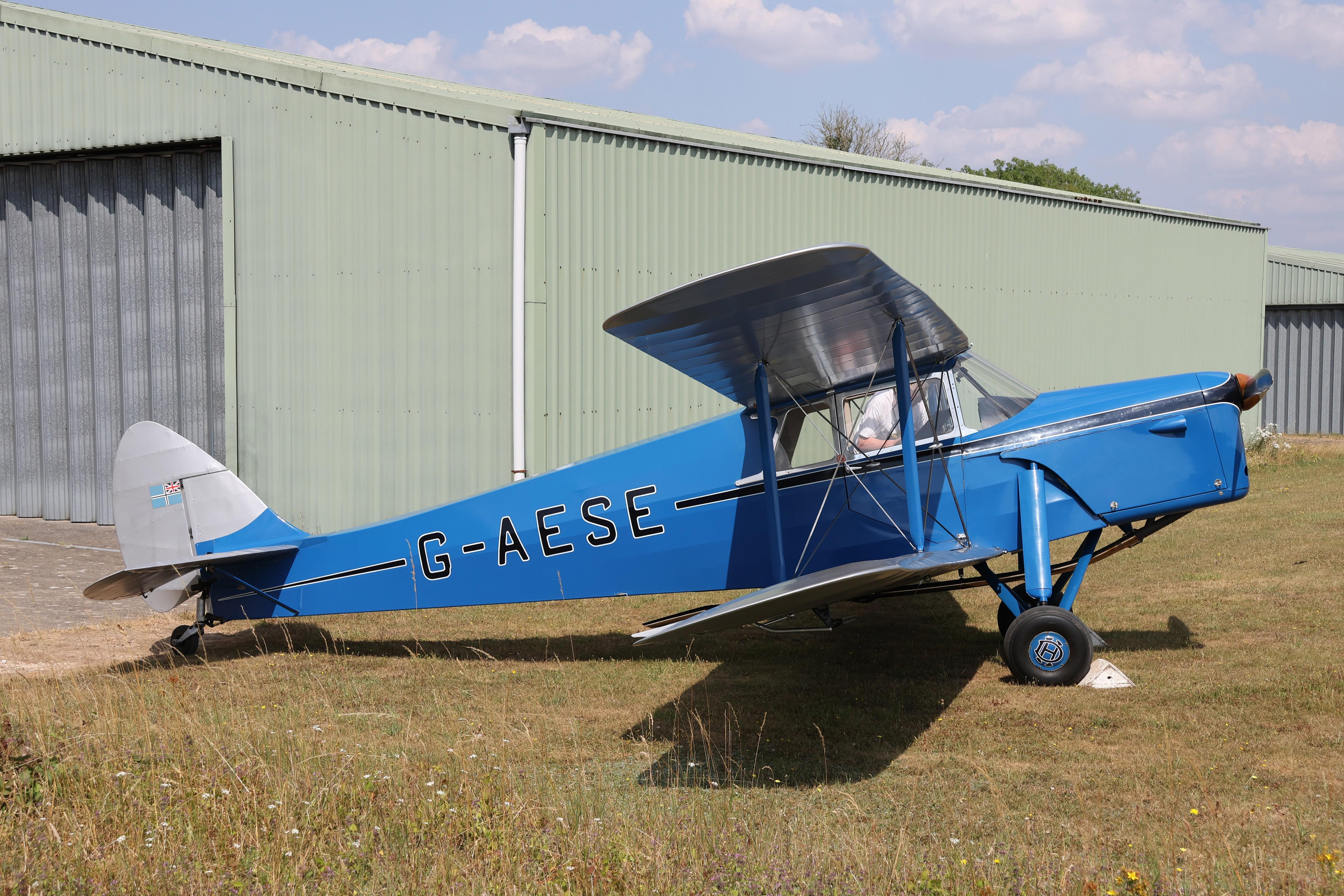 G-AHOO @ EGHP - G-AESE 1937 DH87B Hornet Moth Popham Fly In 
 - by PhilR