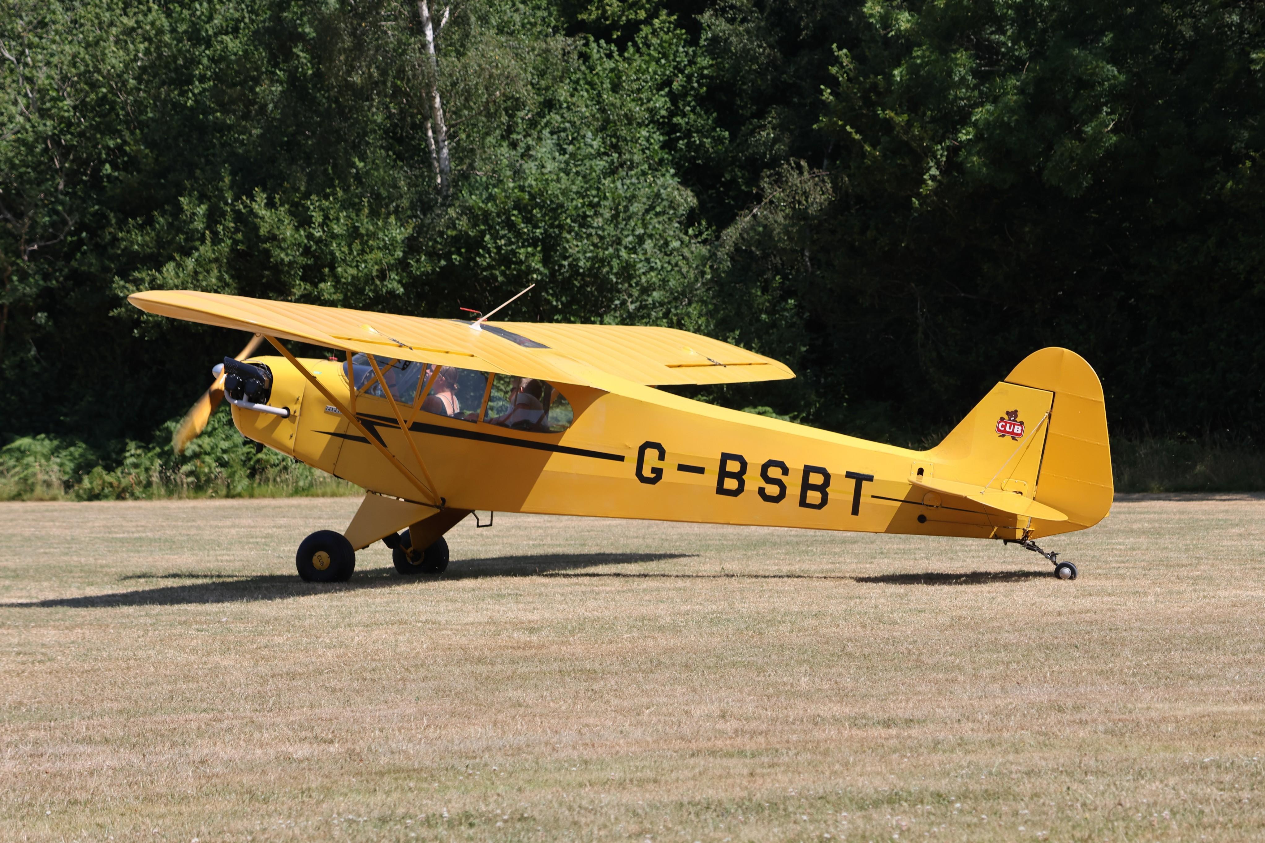 G-BSBT @ GB-0827 - G-BSBT 1946 Piper J3C-65 Cub West Tisted Fly In 
 - by PhilR