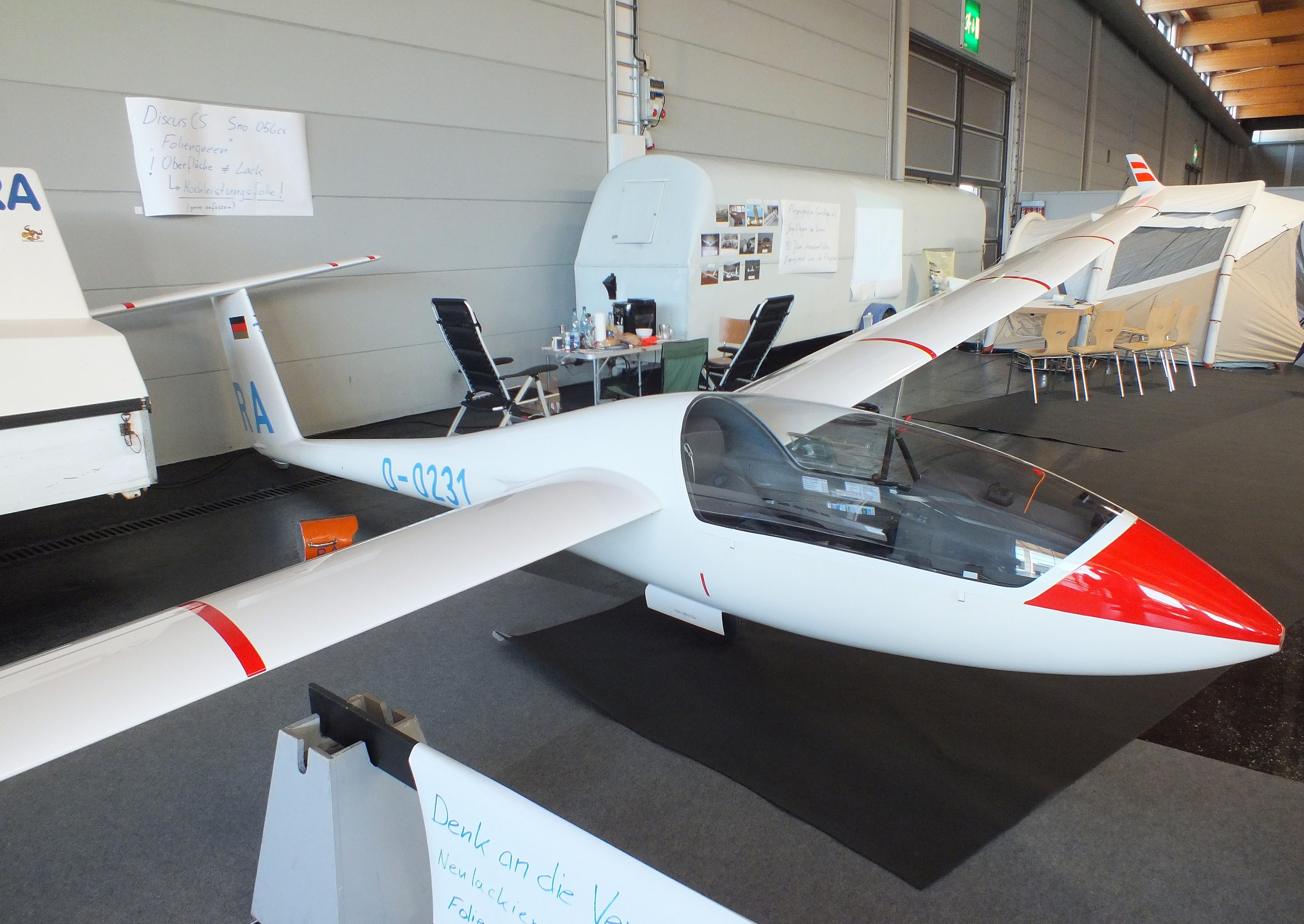 Aircraft D-0231, Schempp-Hirth (Orlican) Discus CS at the AERO 2026, Friedrichshafen, at EDNY, photo by iwarnecke