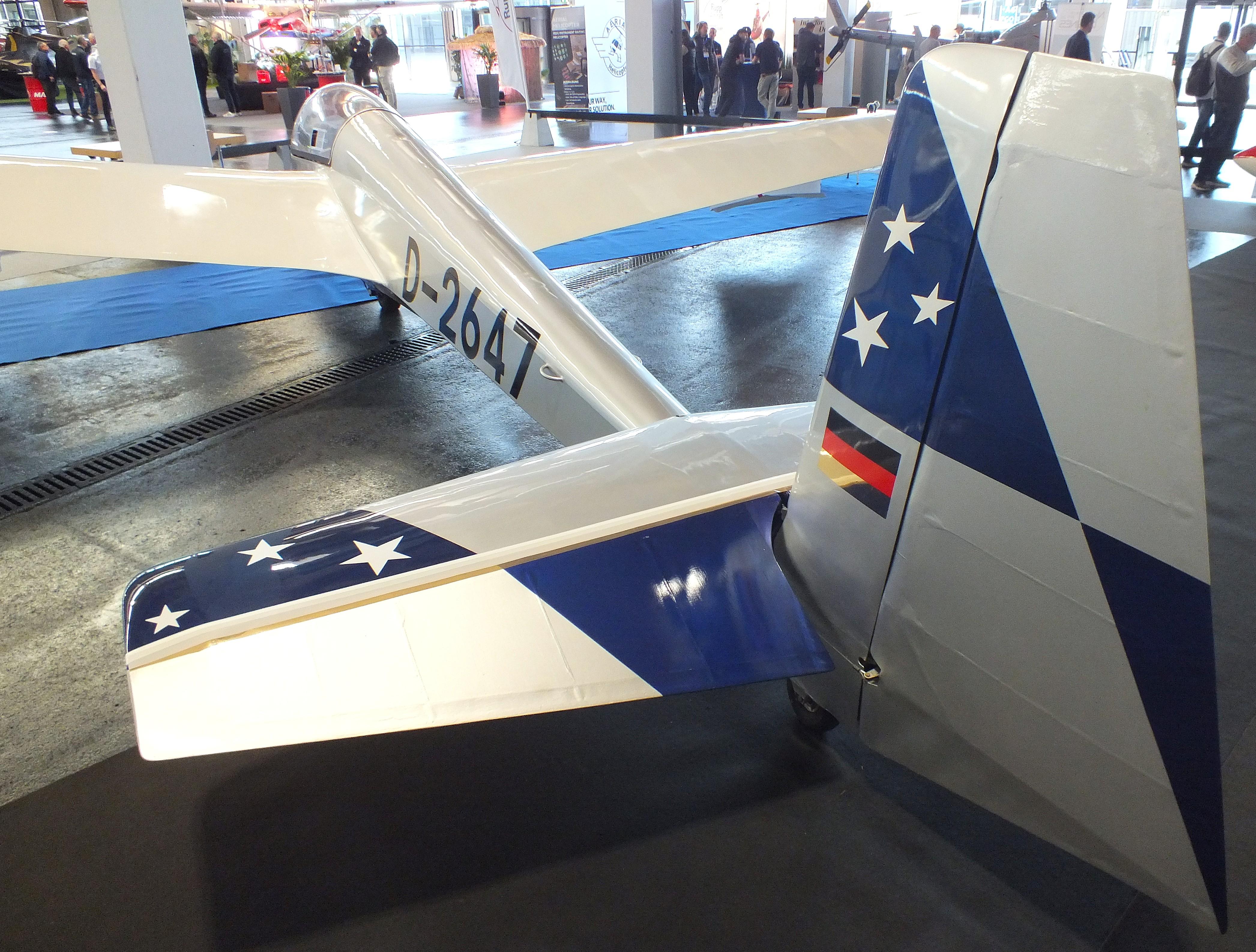 Aircraft D-2647, Schleicher ASK-13 at the AERO 2026, Friedrichshafen, at EDNY, photo by iwarnecke