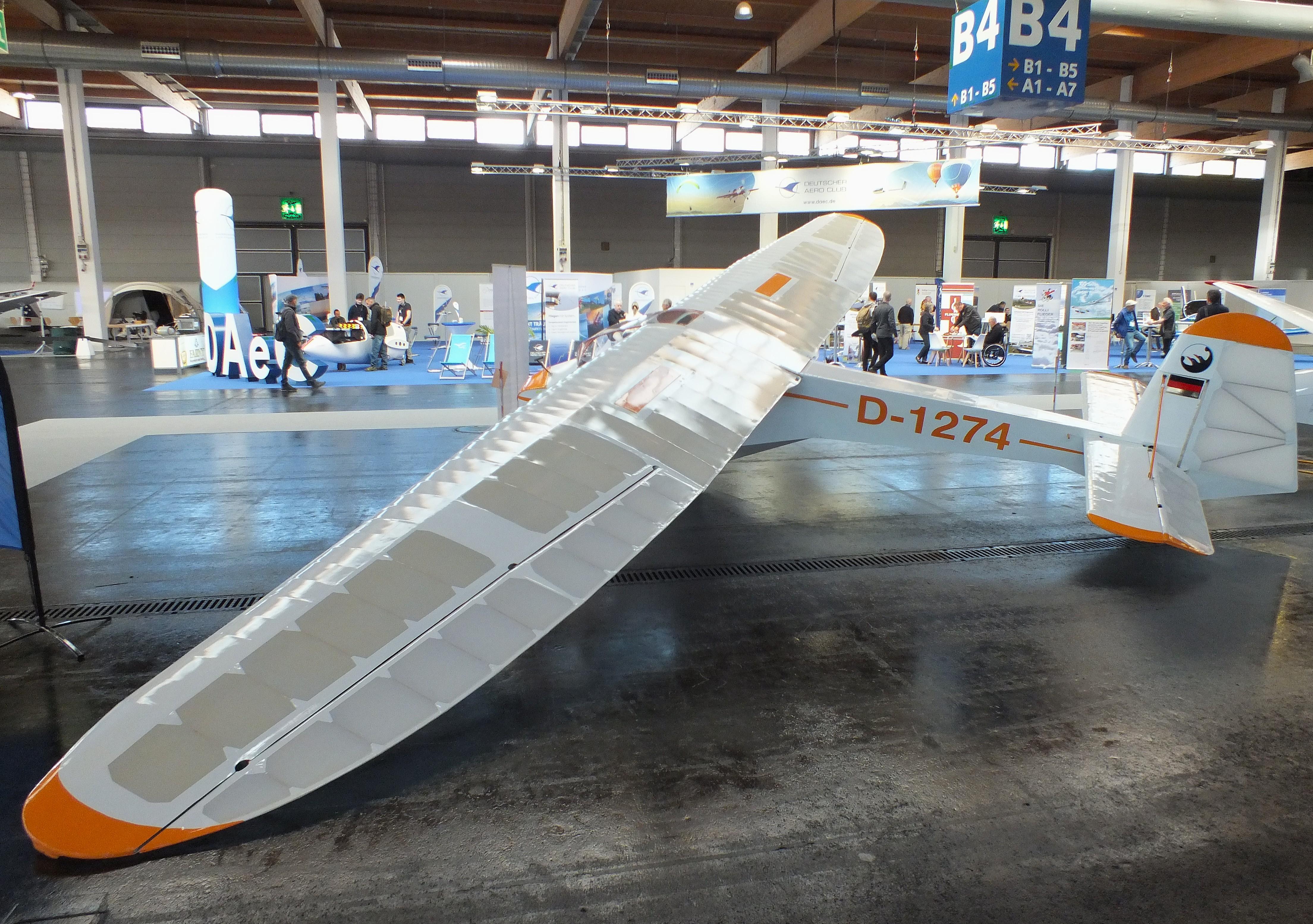 D-1274 @ EDNY - Wolf Hirth Doppelraab V at the AERO 2026, Friedrichshafen - by iwarnecke