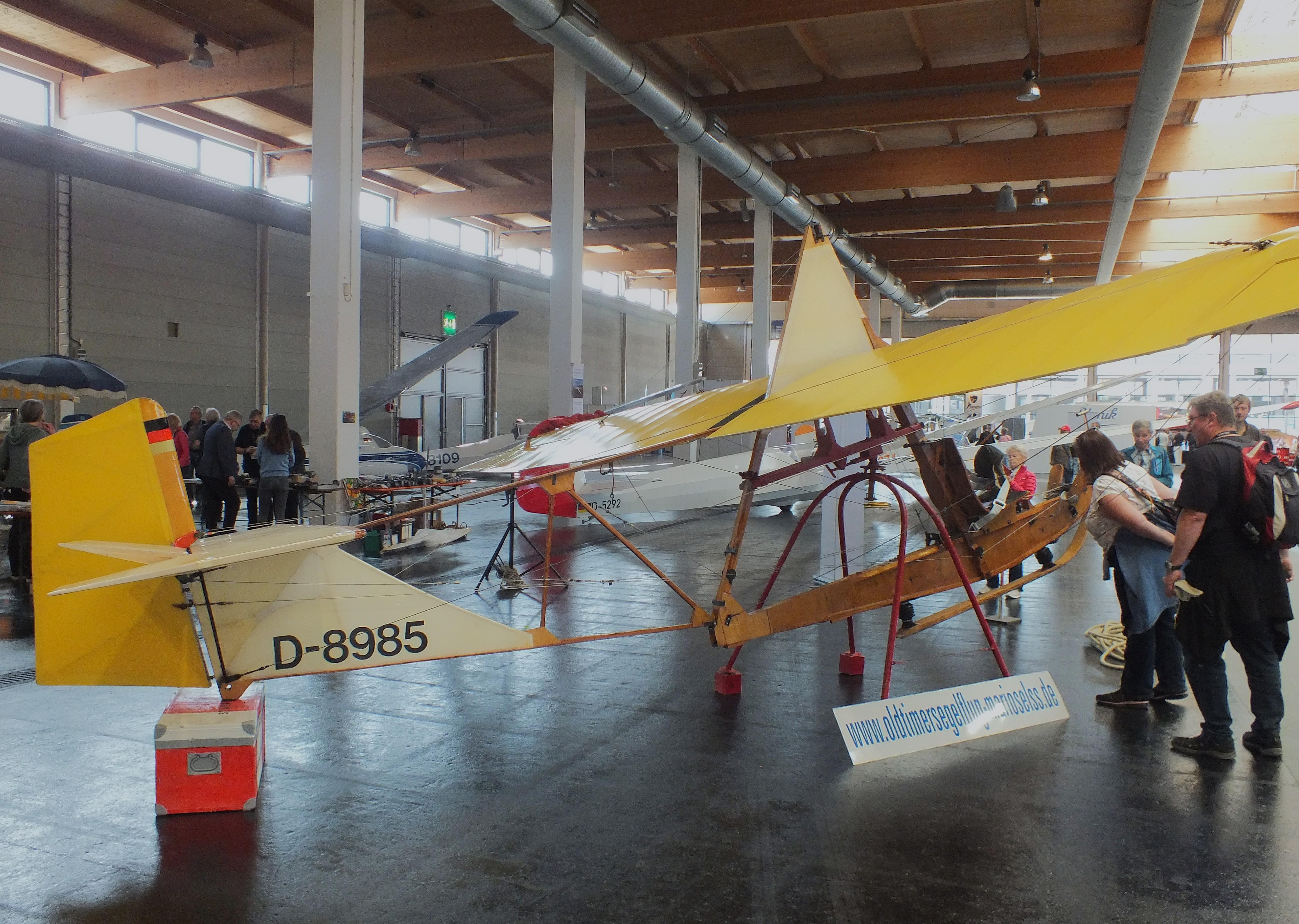 Aircraft D-8985, Schneider DFS 108-14 SG-38 Schulgleiter at the AERO 2026, Friedrichshafen, at EDNY, photo by iwarnecke