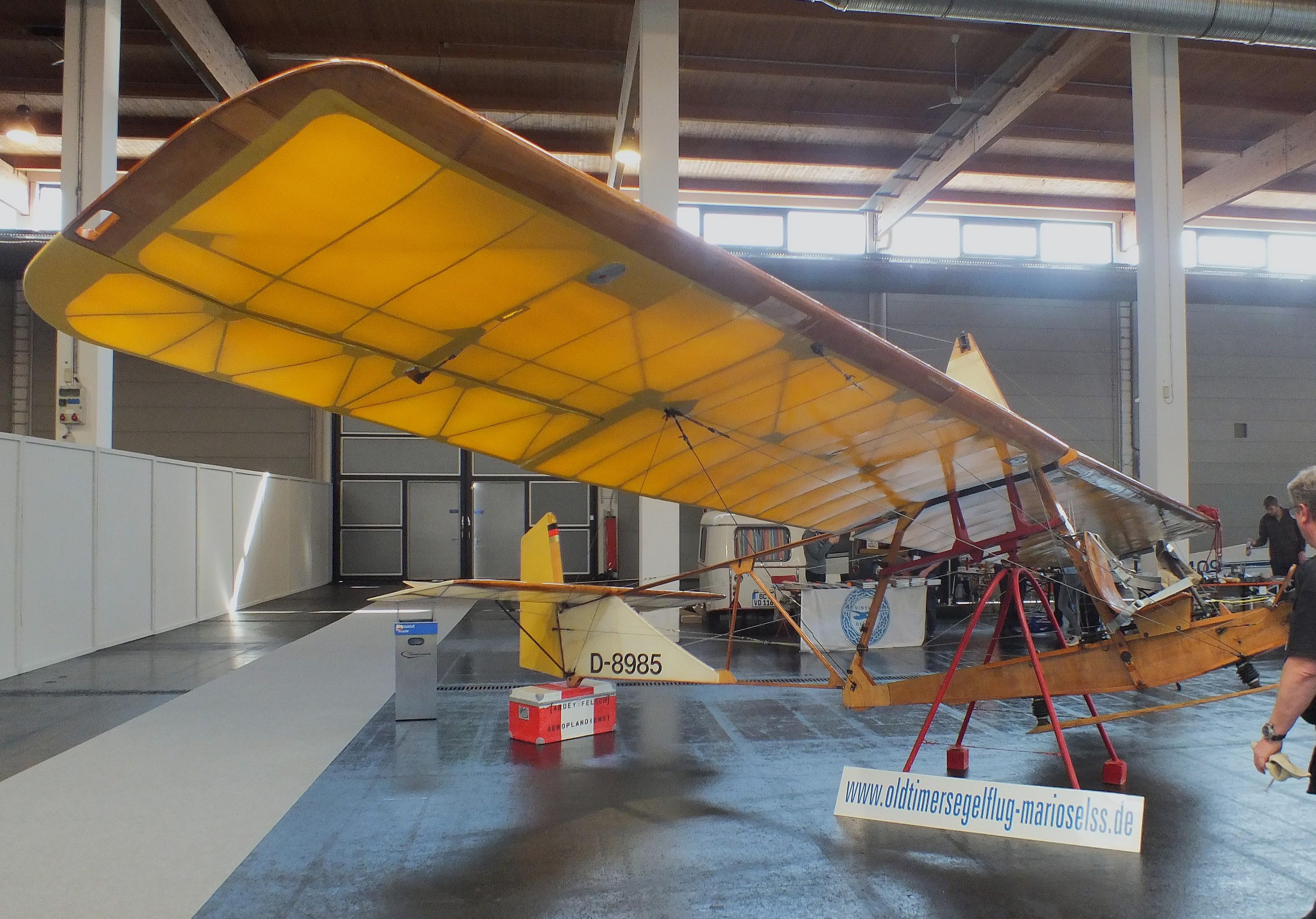 Aircraft D-8985, Schneider DFS 108-14 SG-38 Schulgleiter at the AERO 2026, Friedrichshafen, at EDNY, photo by iwarnecke