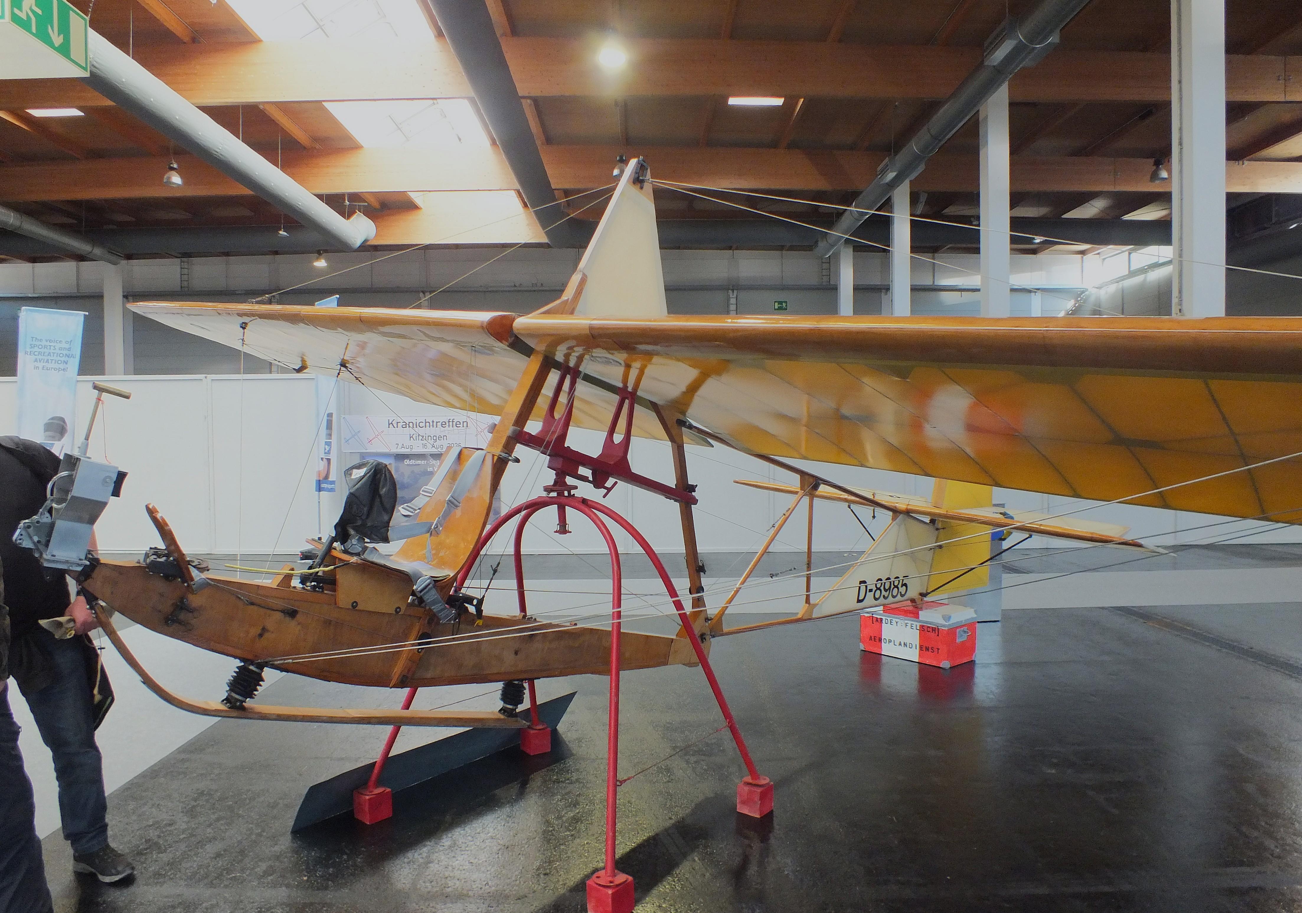 Aircraft D-8985, Schneider DFS 108-14 SG-38 Schulgleiter at the AERO 2026, Friedrichshafen, at EDNY, photo by iwarnecke