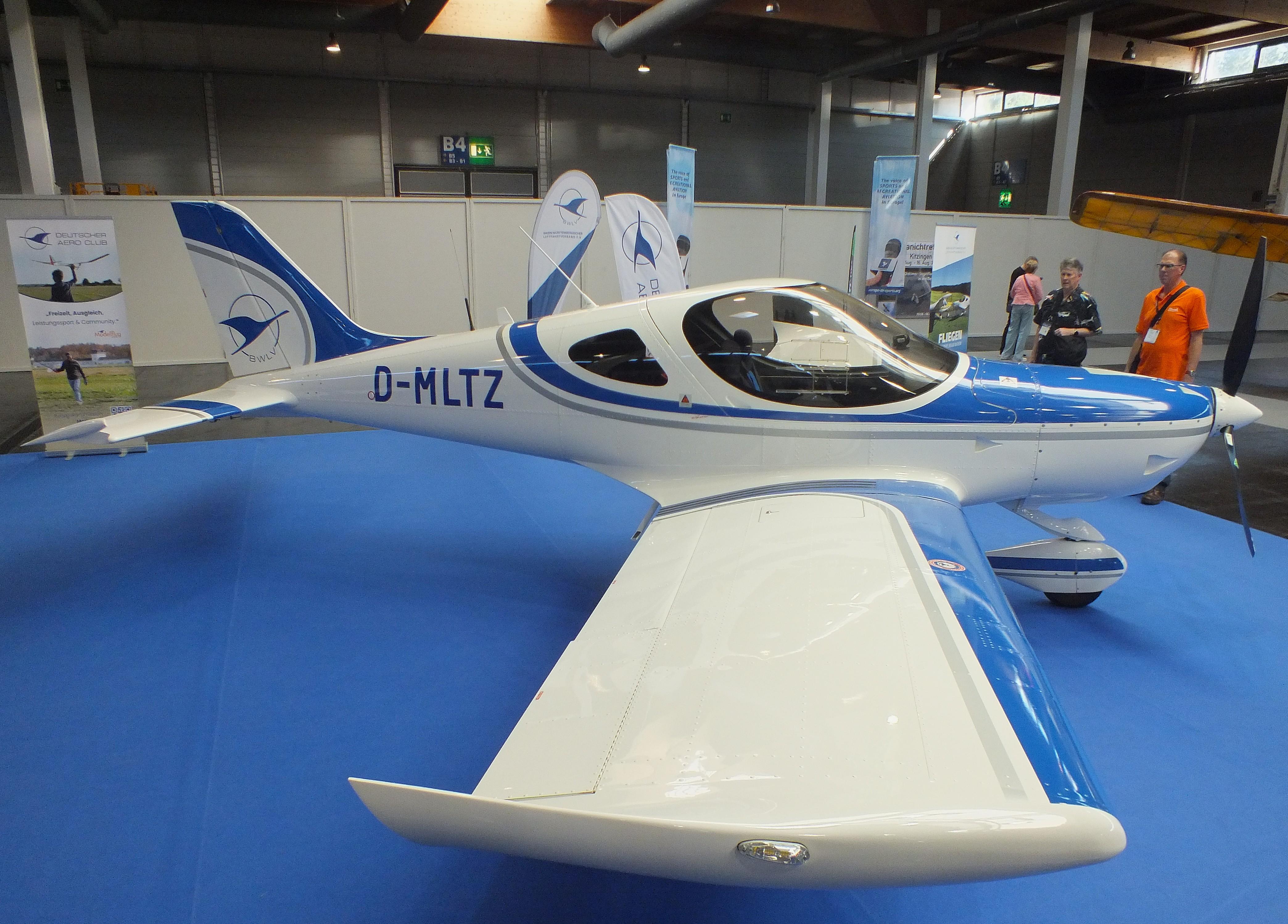 Aircraft D-MLTZ, BRM Aero NG-5 Bristell LSA-K at the AERO 2026, Friedrichshafen, at EDNY, photo by iwarnecke