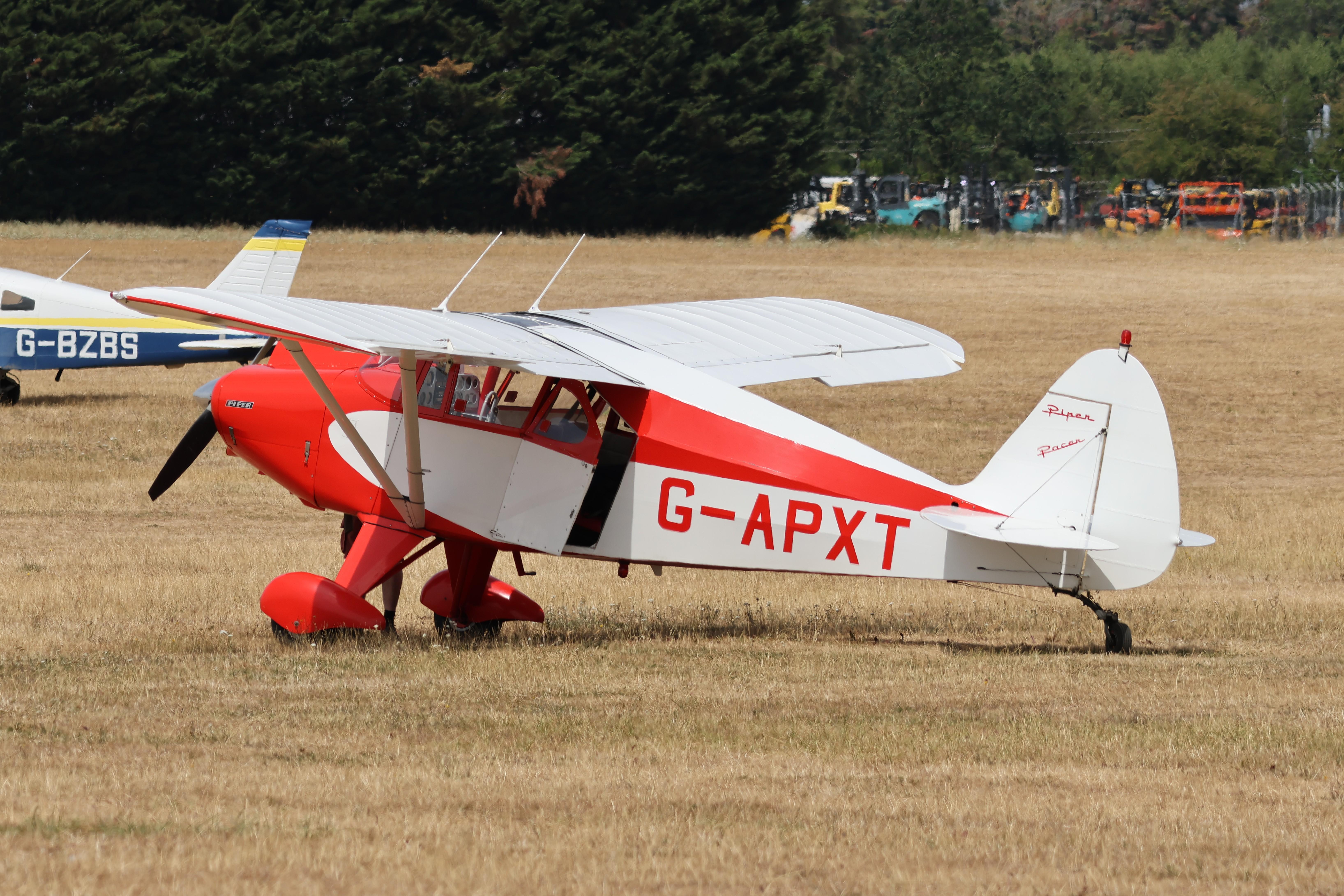 G-APXT @ EGLM - G-APXT 1956 Piper Pa-22 Caribbean White Waltham
 - by PhilR