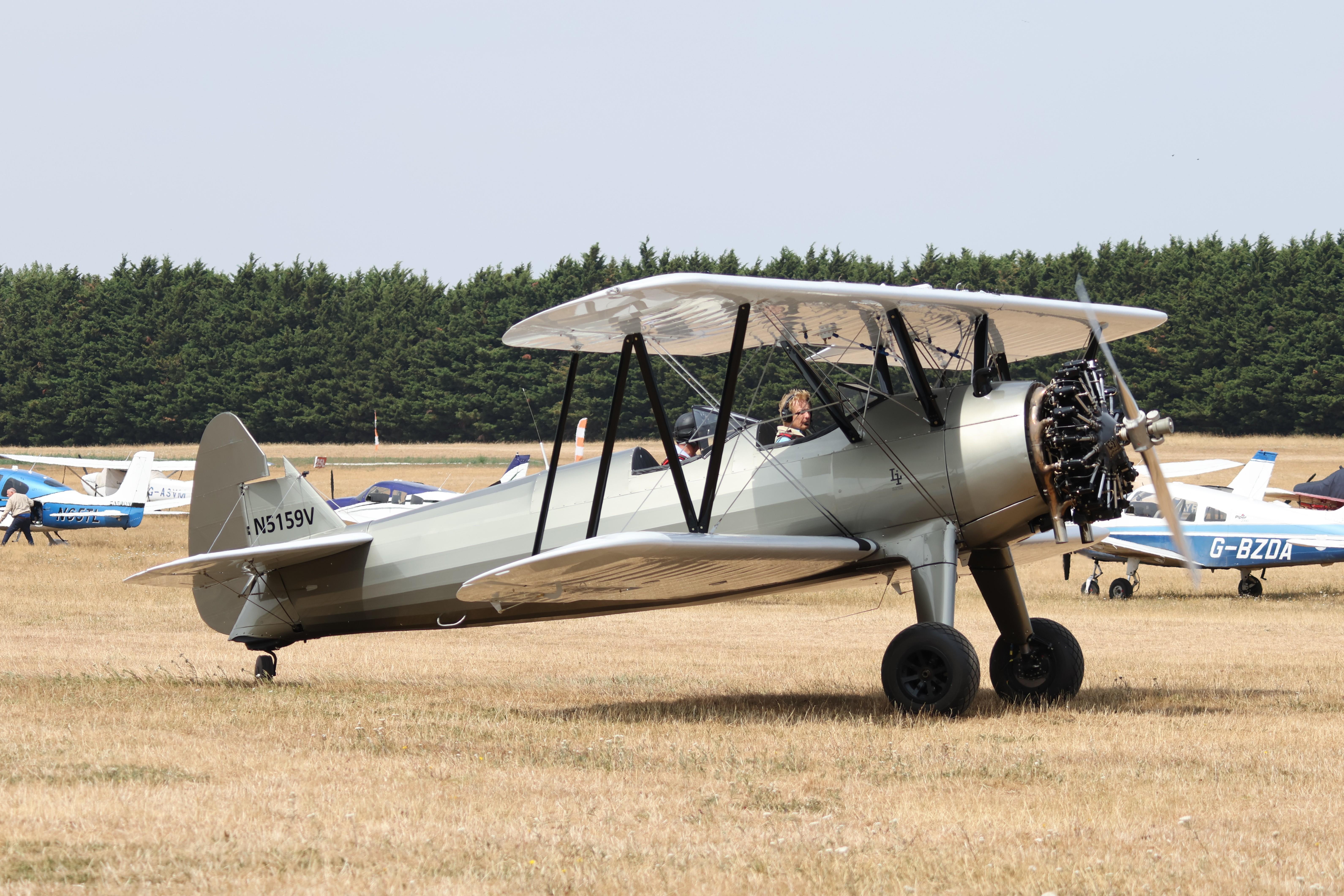 N5159V @ EGLM - N5159V 1941 Boeing-Stearman Model 75 (A75N1 Kaydet) White Waltham - by PhilR