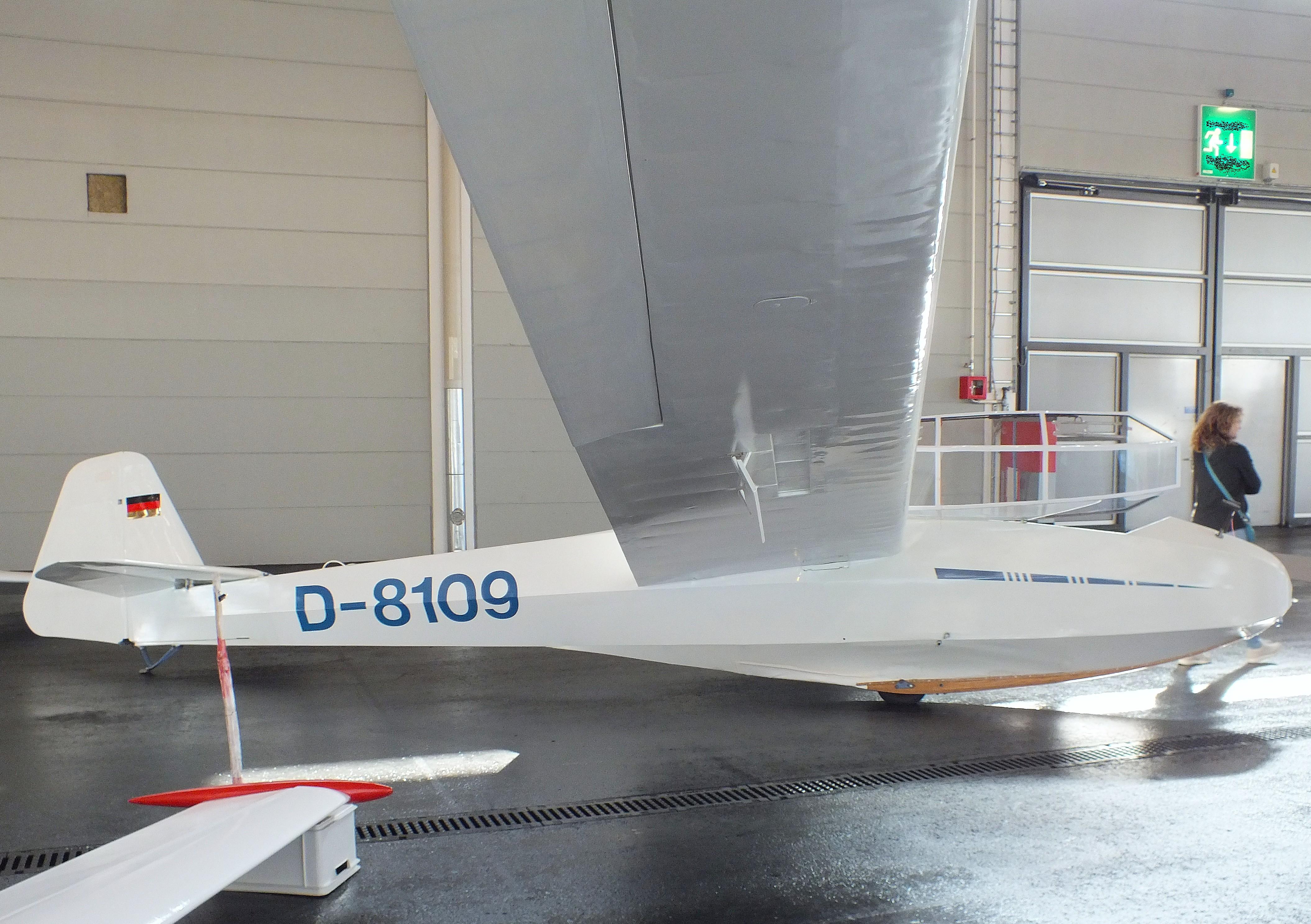 Aircraft D-8109, Scheibe Bergfalke II at the AERO 2026, Friedrichshafen, at EDNY, photo by iwarnecke