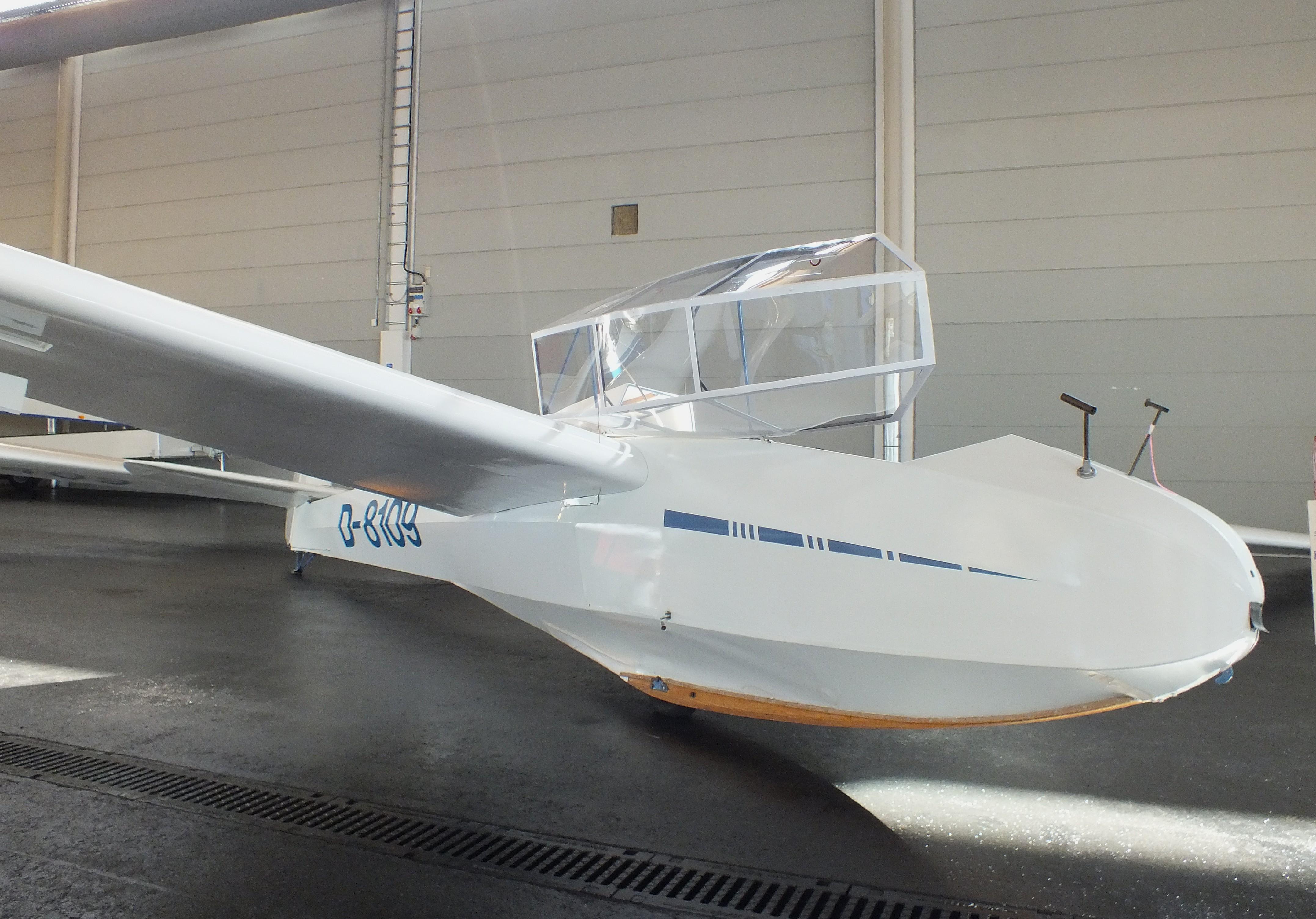 Aircraft D-8109, Scheibe Bergfalke II at the AERO 2026, Friedrichshafen, at EDNY, photo by iwarnecke