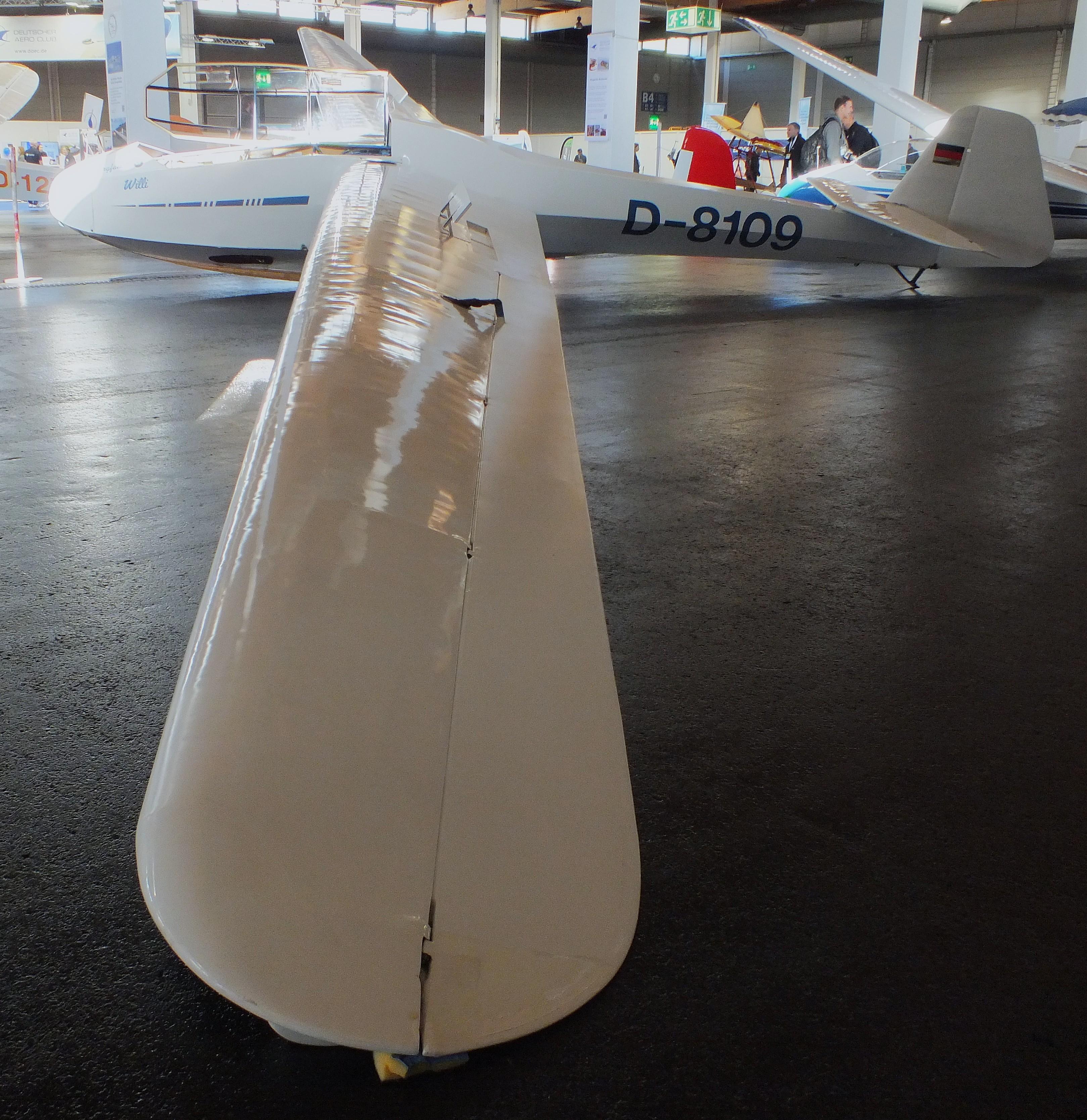 Aircraft D-8109, Scheibe Bergfalke II at the AERO 2026, Friedrichshafen, at EDNY, photo by iwarnecke