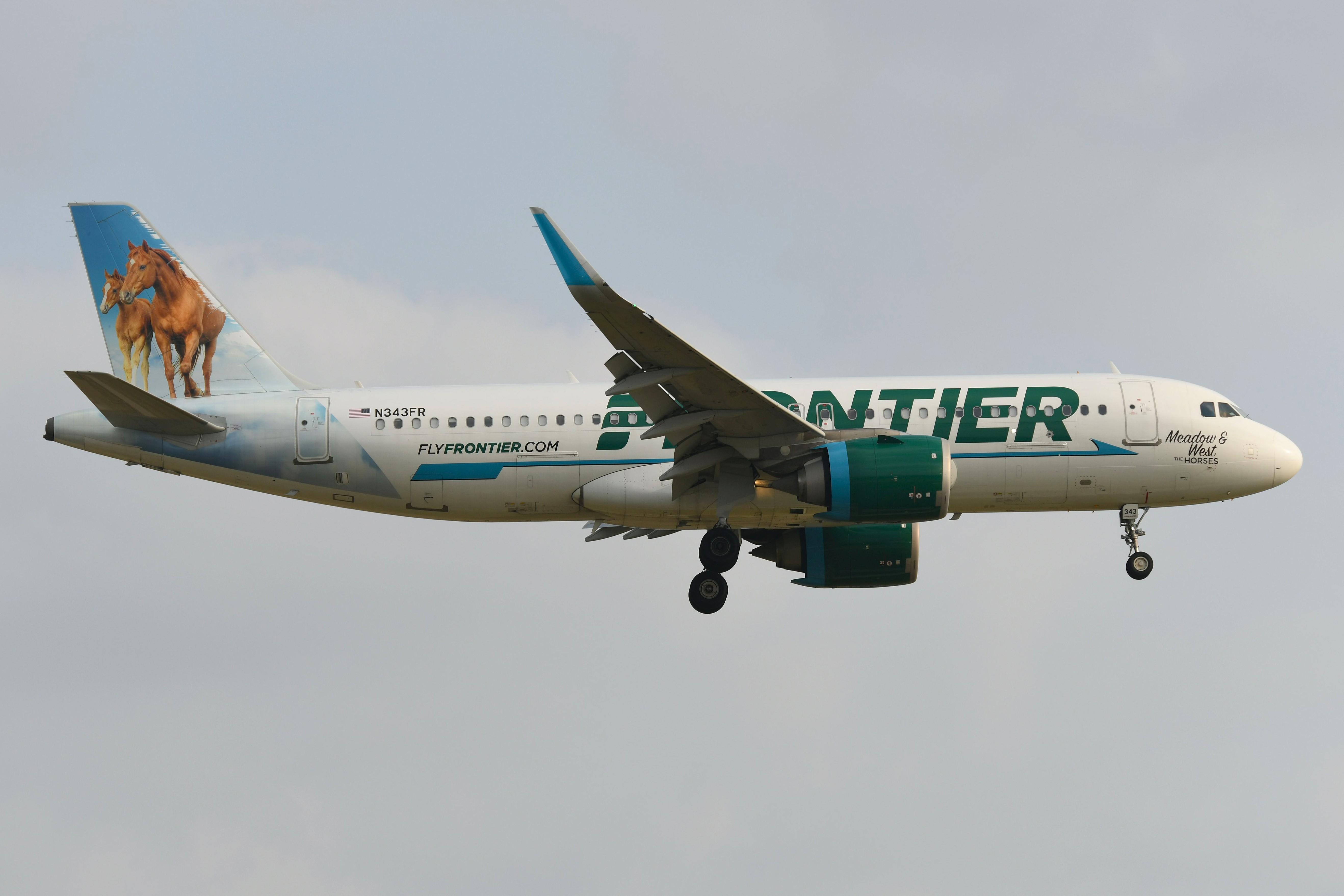 Aircraft N343FR, The Frontier horses landing, at KMKE, photo by FerryPNL