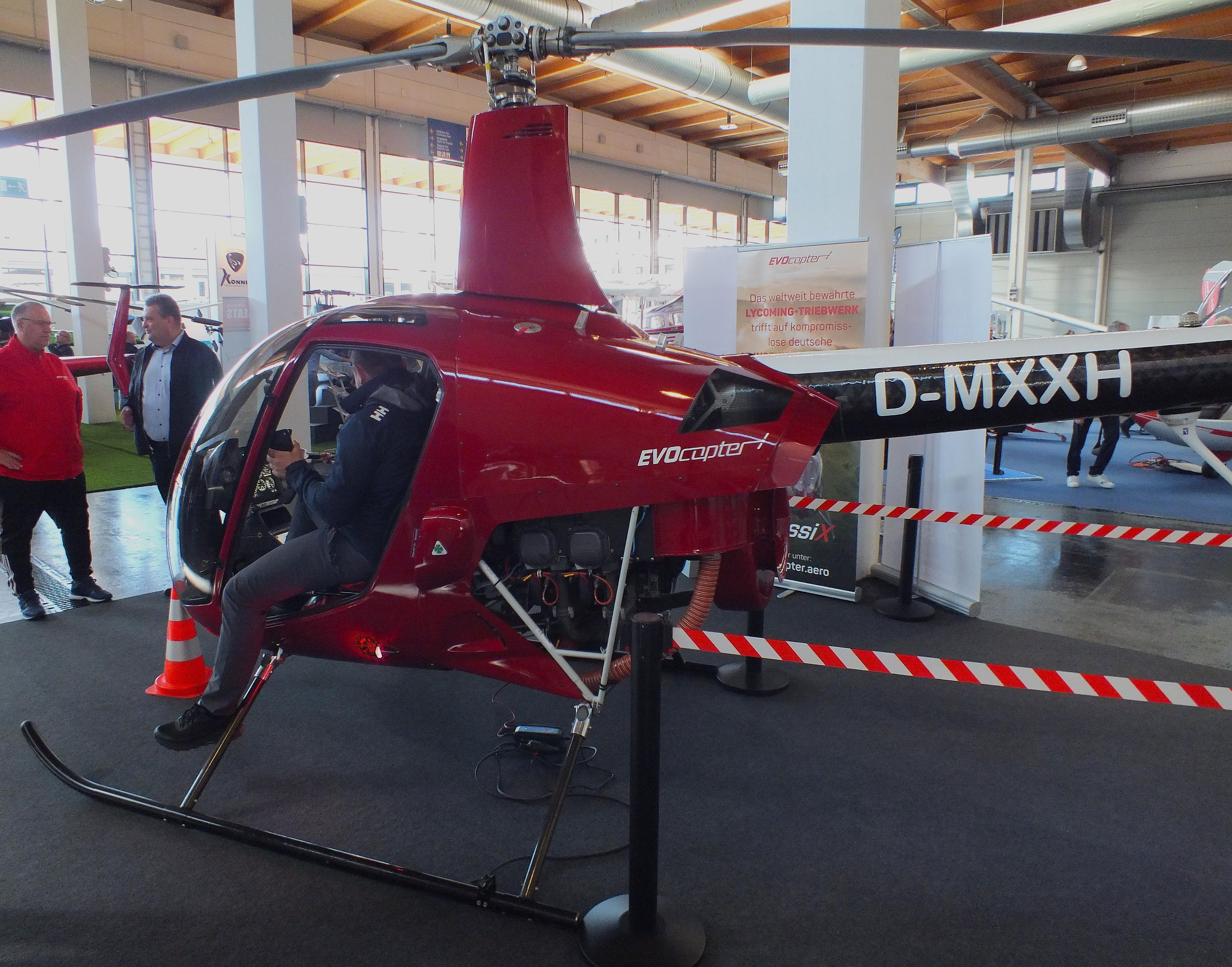 Aircraft D-MXXH, EVOcopter ClassiX at the AERO 2026, Friedrichshafen, at EDNY, photo by iwarnecke