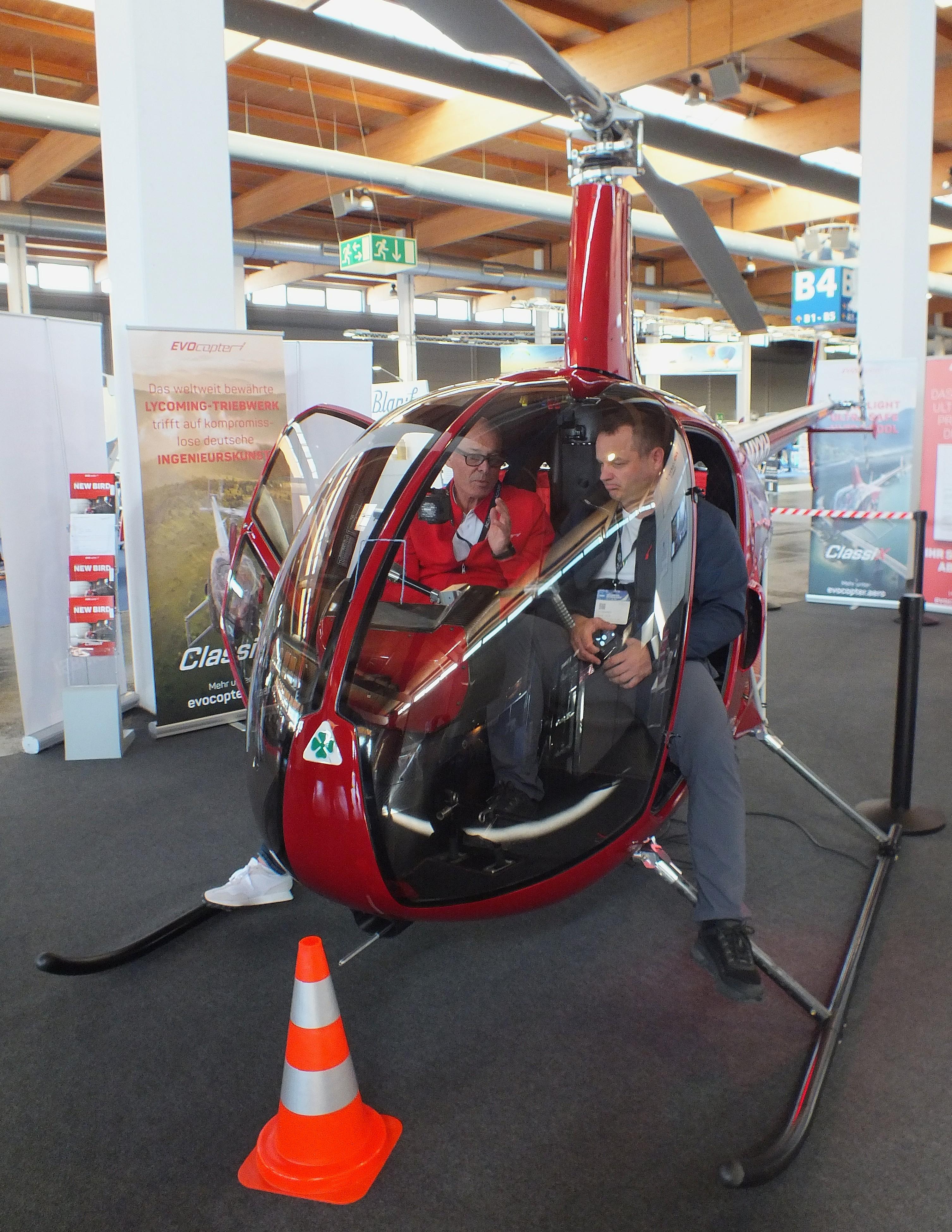 Aircraft D-MXXH, EVOcopter ClassiX at the AERO 2026, Friedrichshafen, at EDNY, photo by iwarnecke