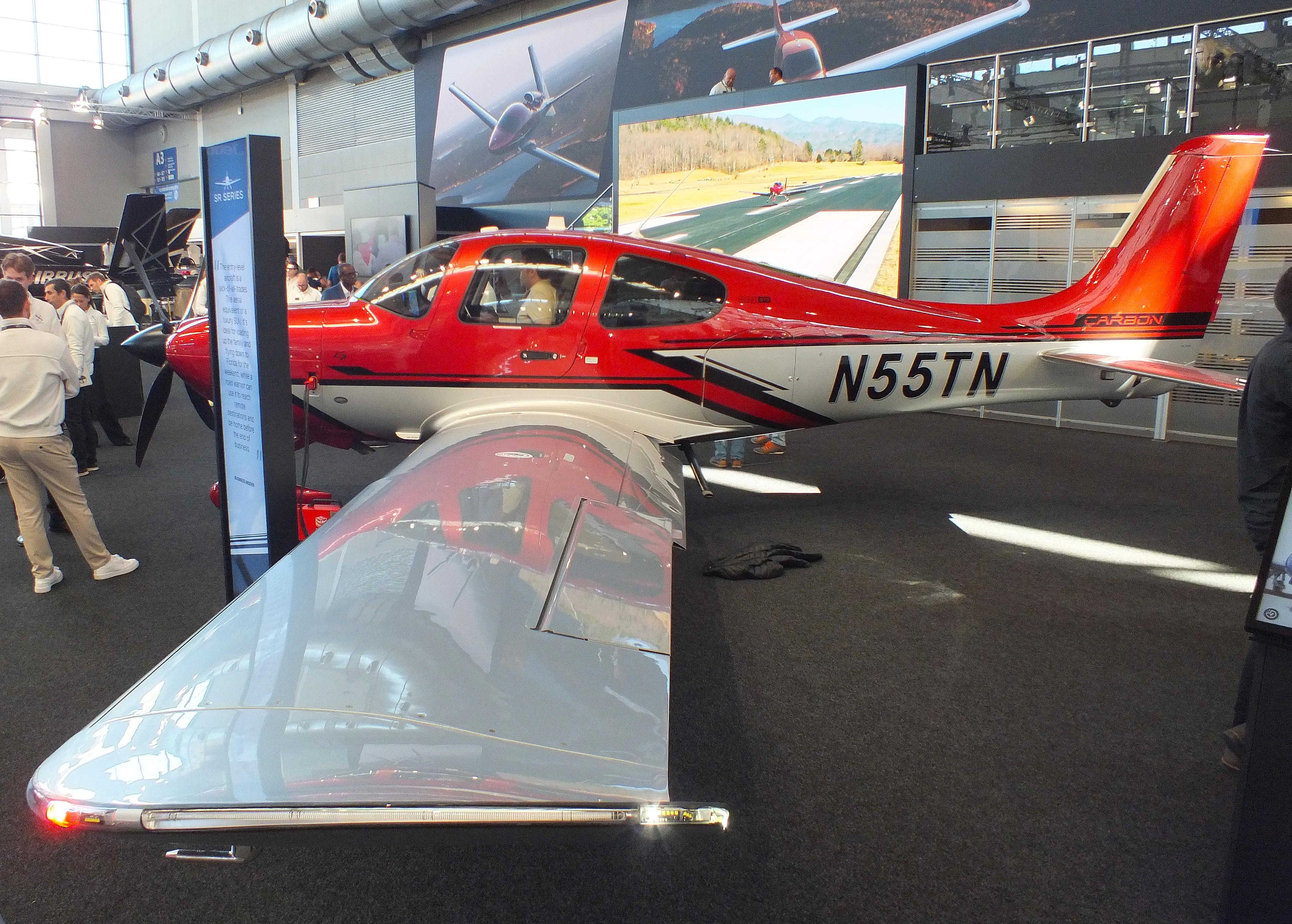 Aircraft N55TN, Cirrus SR22T G7 at the AERO 2026, Friedrichshafen, at EDNY, photo by iwarnecke