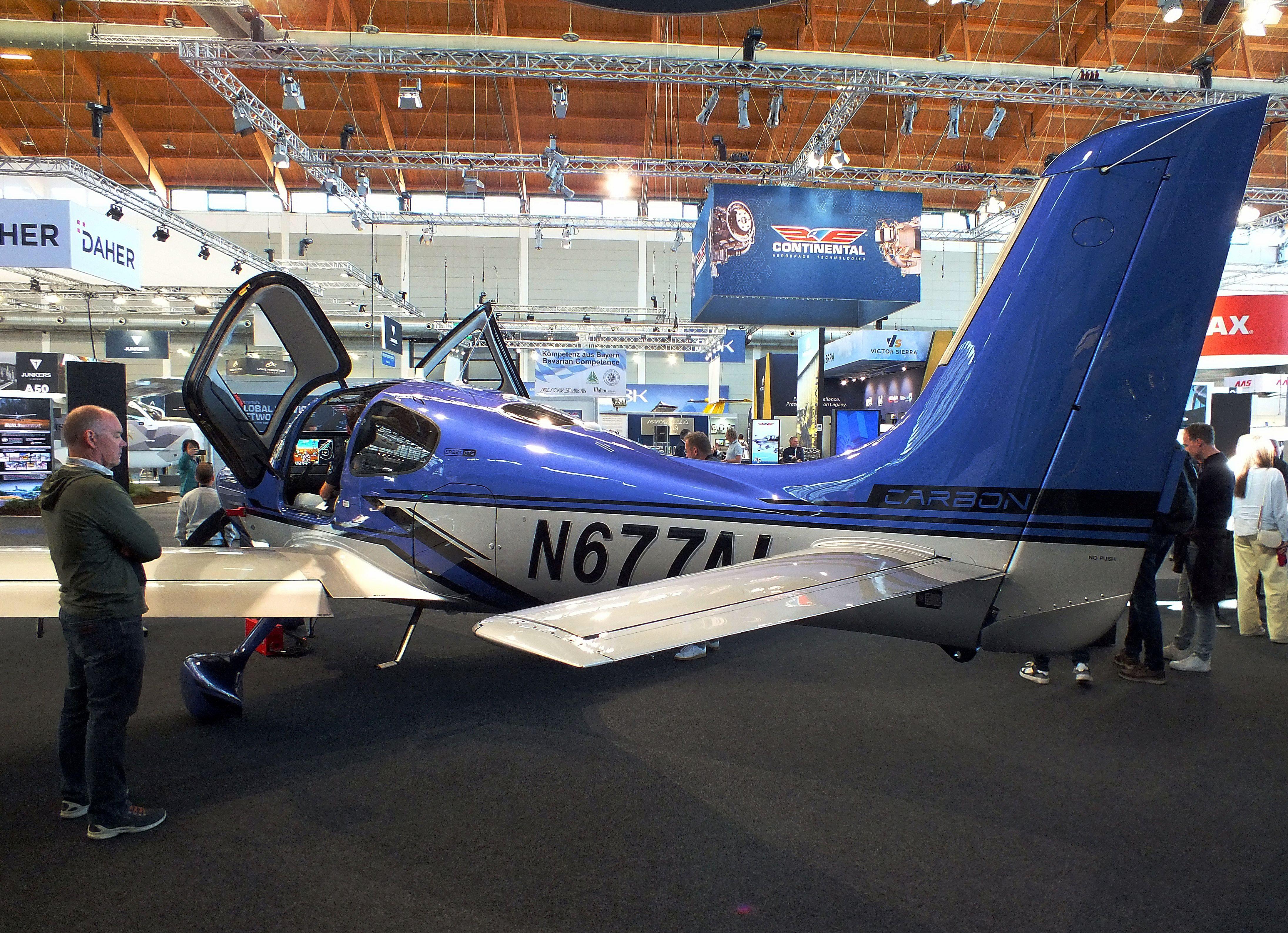 Aircraft N677AL, Cirrus SR22T G7 Carbon at the AERO 2026, Friedrichshafen, at EDNY, photo by iwarnecke