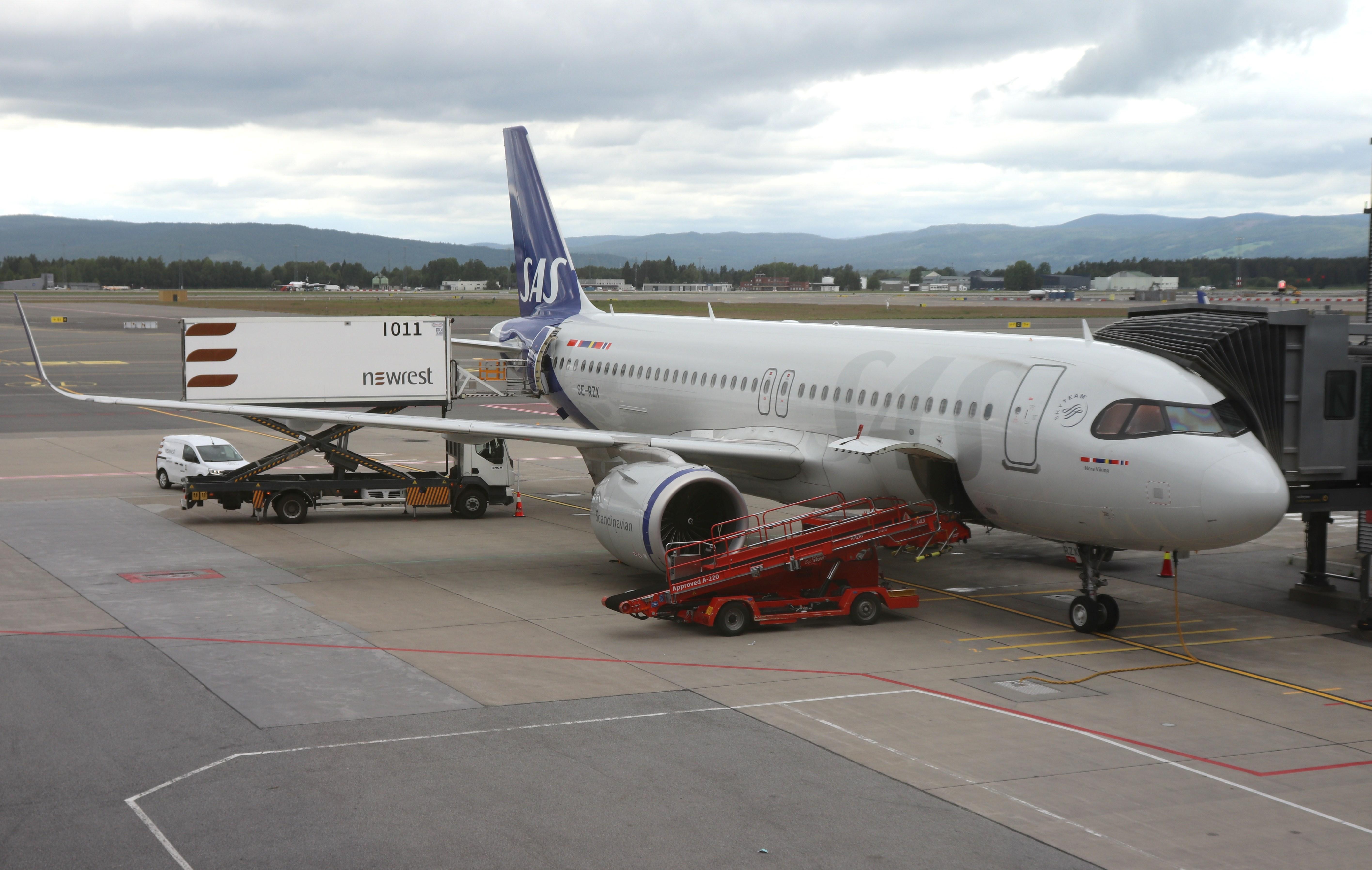 Aircraft SE-RZX, Airbus A320-251N, at ENGM, photo by MarkPasqualino