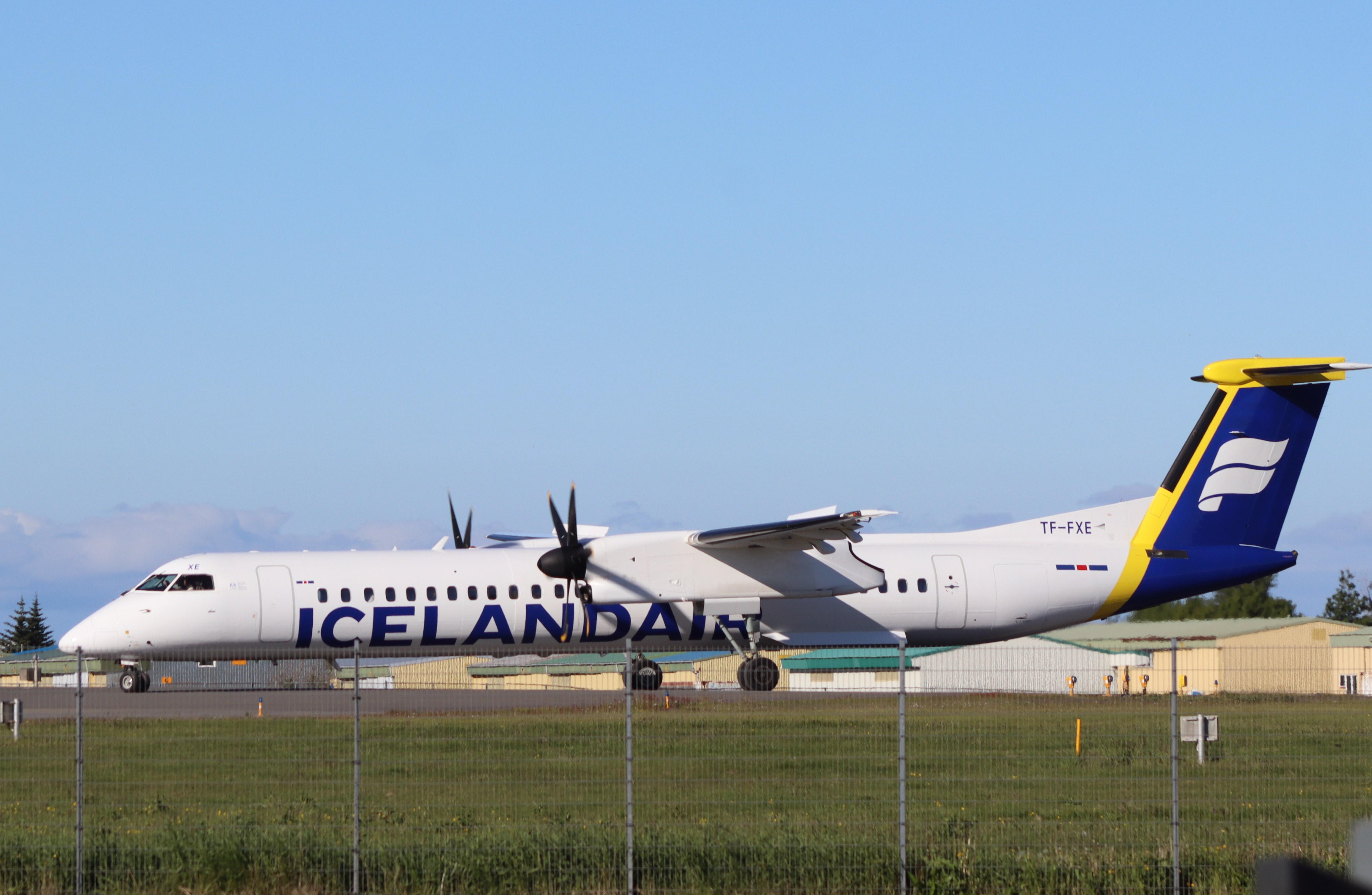 Aircraft TF-FXE, DHC-8-402, at BIKF, photo by MarkPasqualino