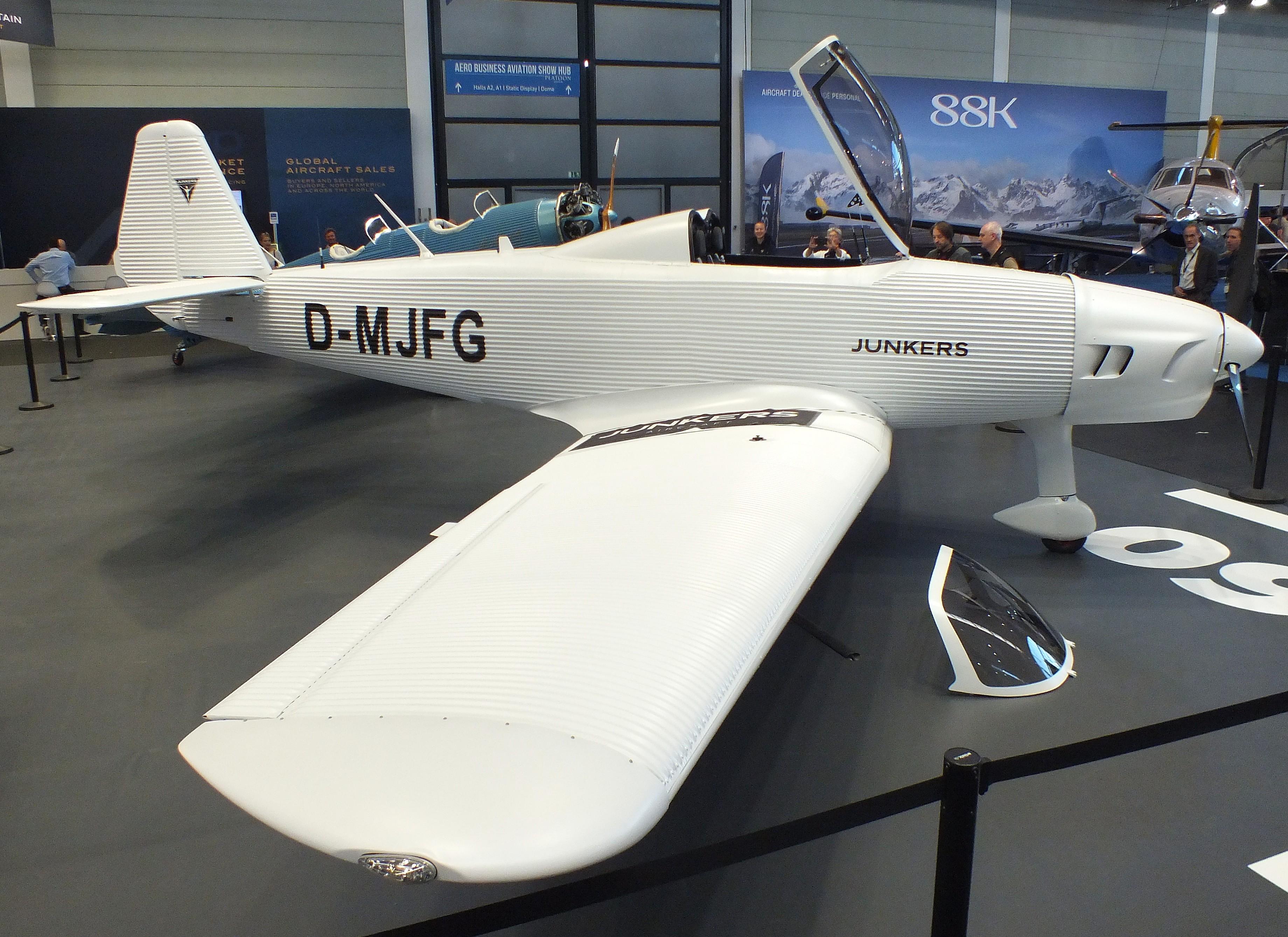 Aircraft D-MJFG, Junkers Flugzeugwerke A60 at the AERO 2026, Friedrichshafen, at EDNY, photo by iwarnecke