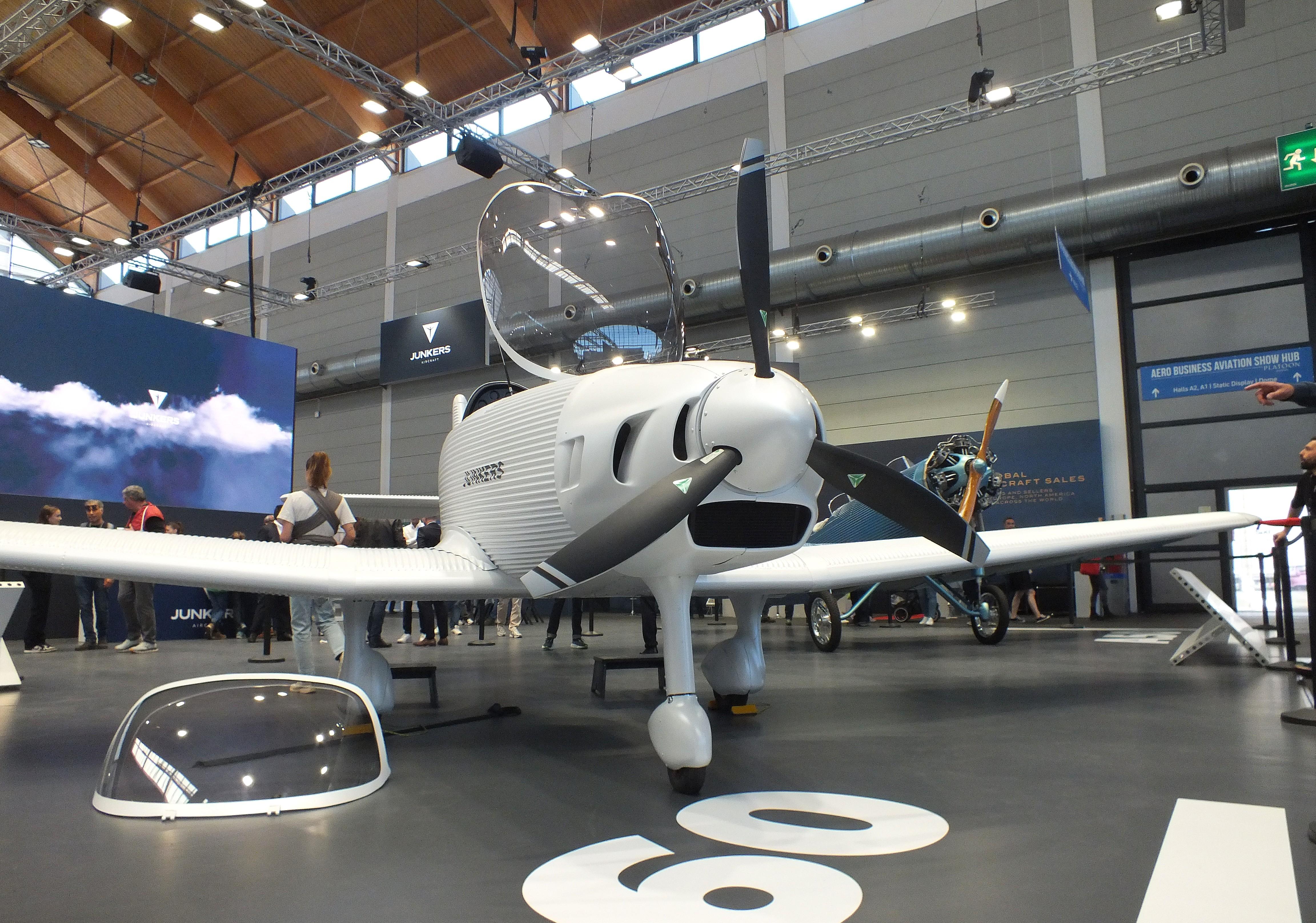 Aircraft D-MJFG, Junkers Flugzeugwerke A60 at the AERO 2026, Friedrichshafen, at EDNY, photo by iwarnecke