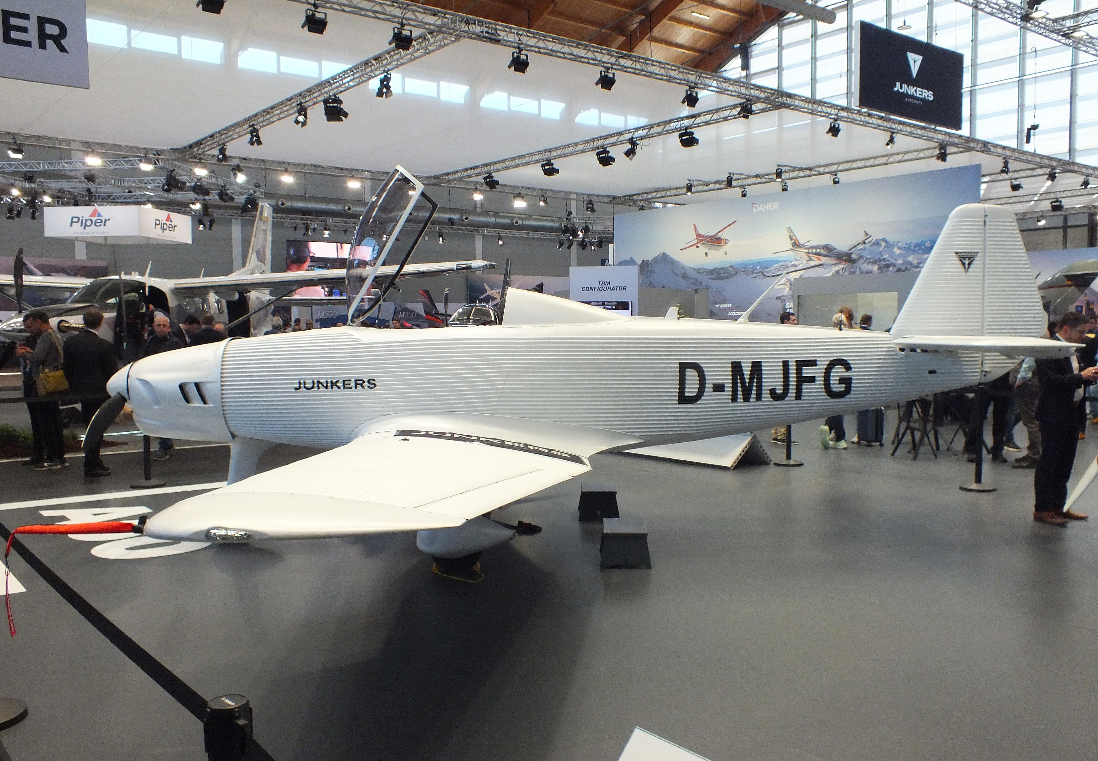 Aircraft D-MJFG, Junkers Flugzeugwerke A60 at the AERO 2026, Friedrichshafen, at EDNY, photo by iwarnecke