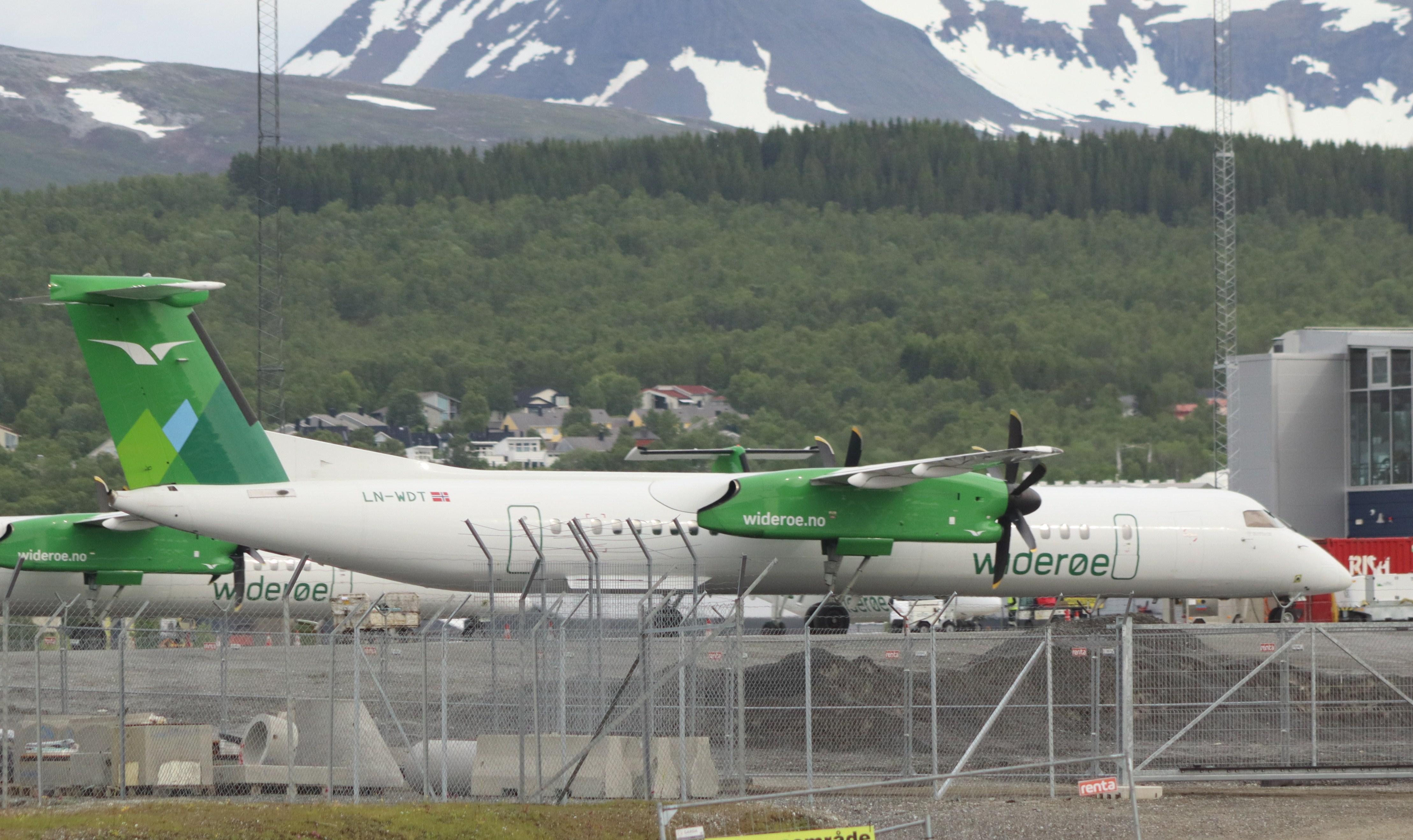 Aircraft LN-WDT, DHC-8-402, at ENTC, photo by MarkPasqualino