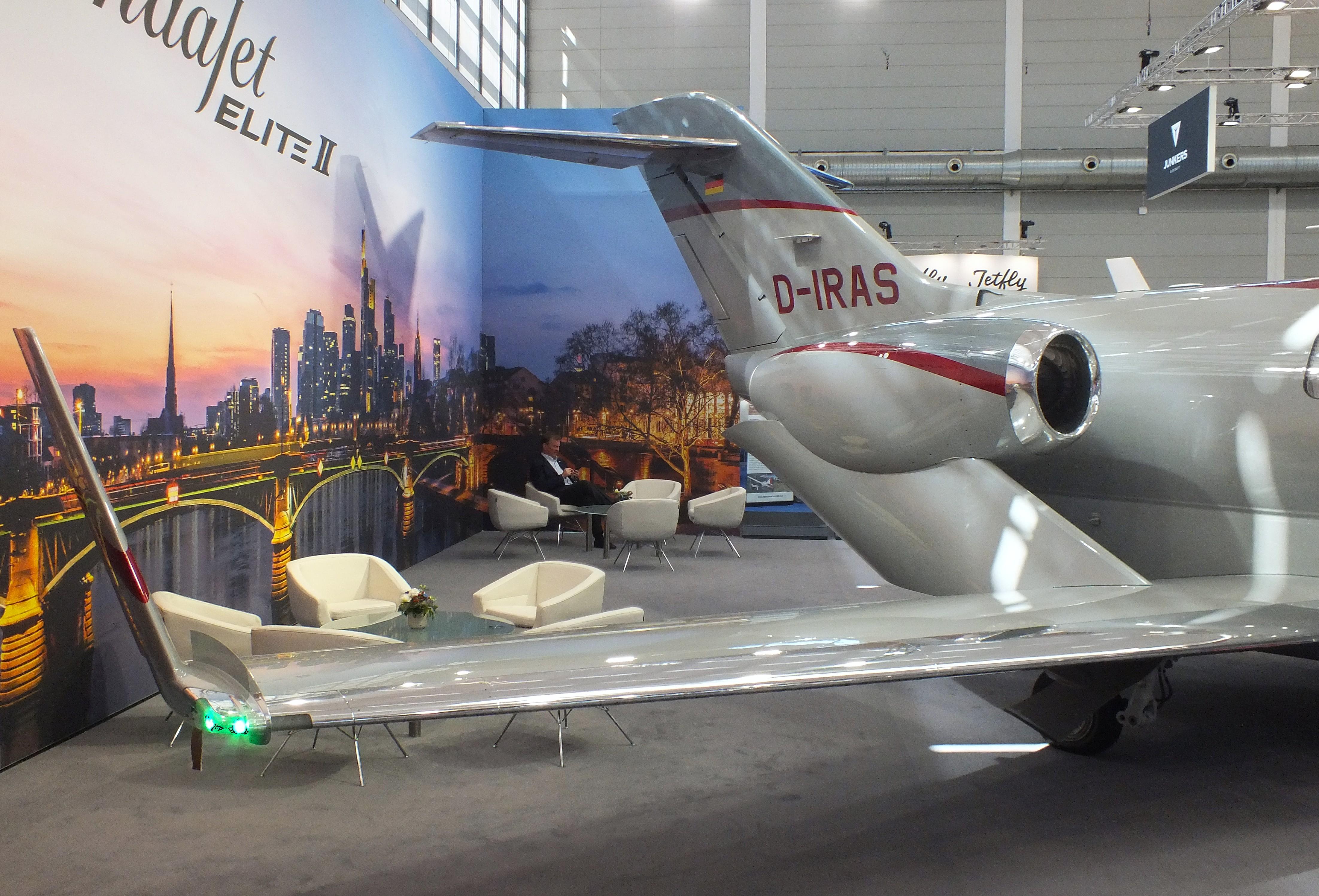 Aircraft D-IRAS, Honda HA-420 HondaJet at the AERO 2026, Friedrichshafen, at EDNY, photo by iwarnecke