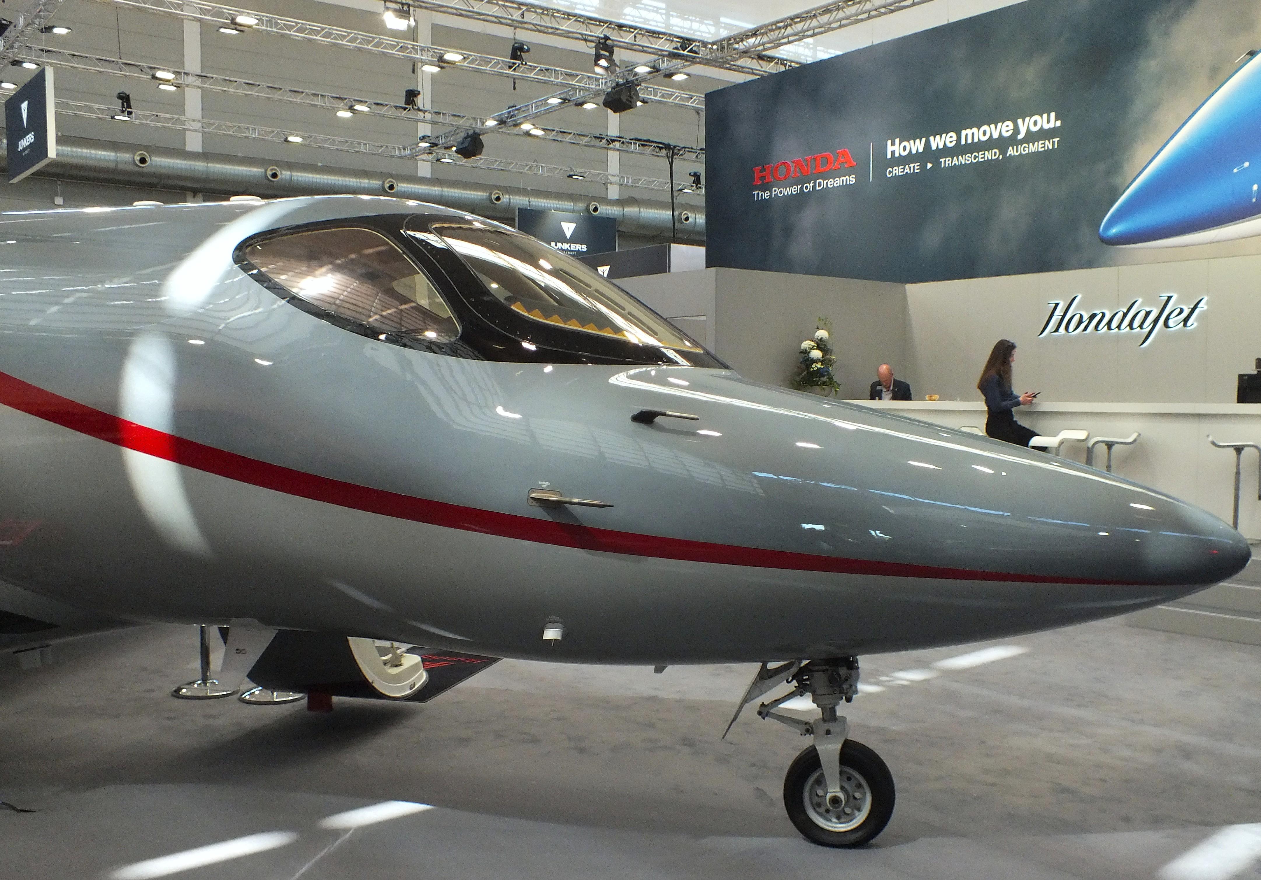 Aircraft D-IRAS, Honda HA-420 HondaJet at the AERO 2026, Friedrichshafen, at EDNY, photo by iwarnecke