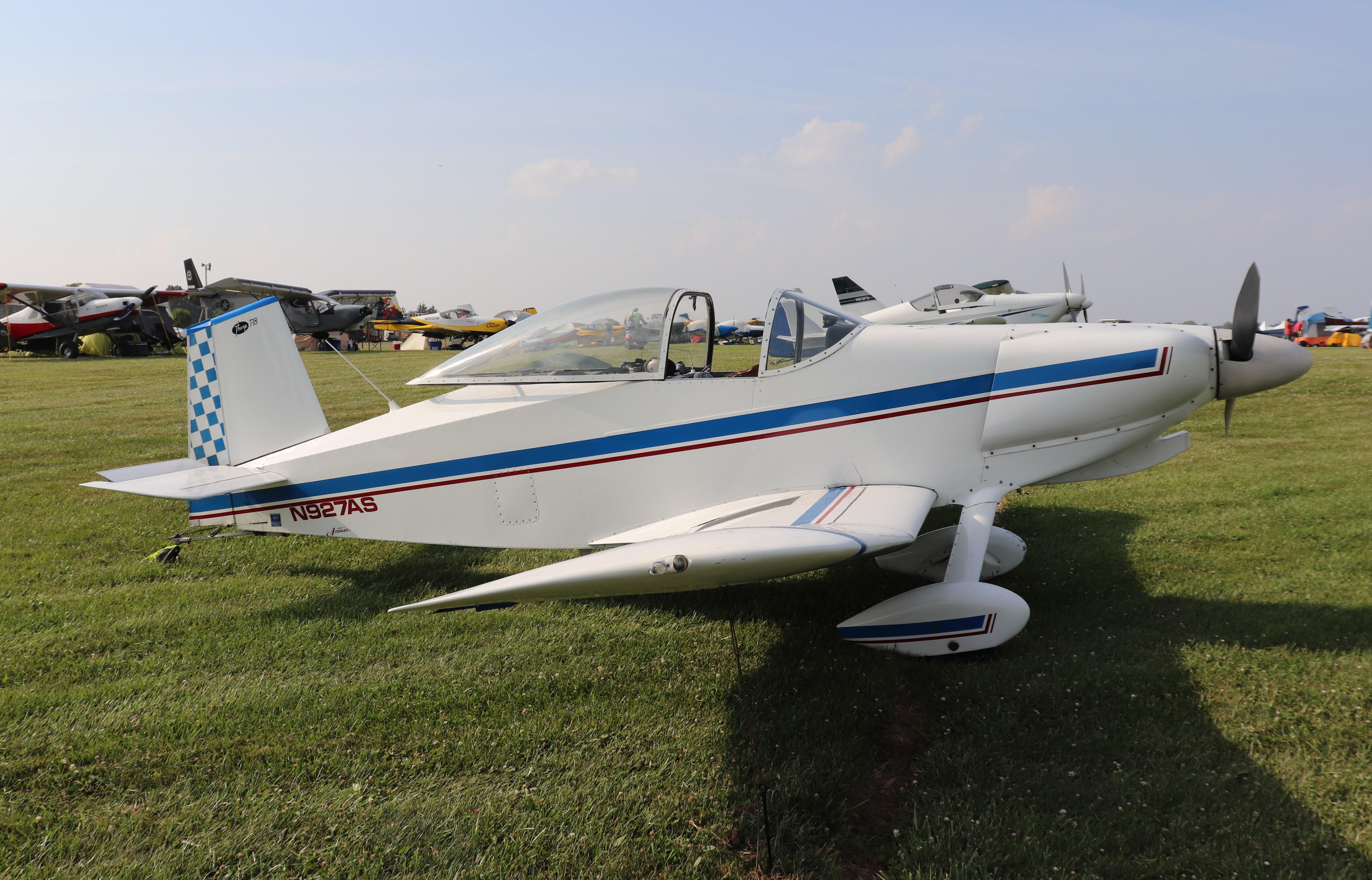 Aircraft N927AS, Thorp T-18, at KOSH, photo by MarkPasqualino