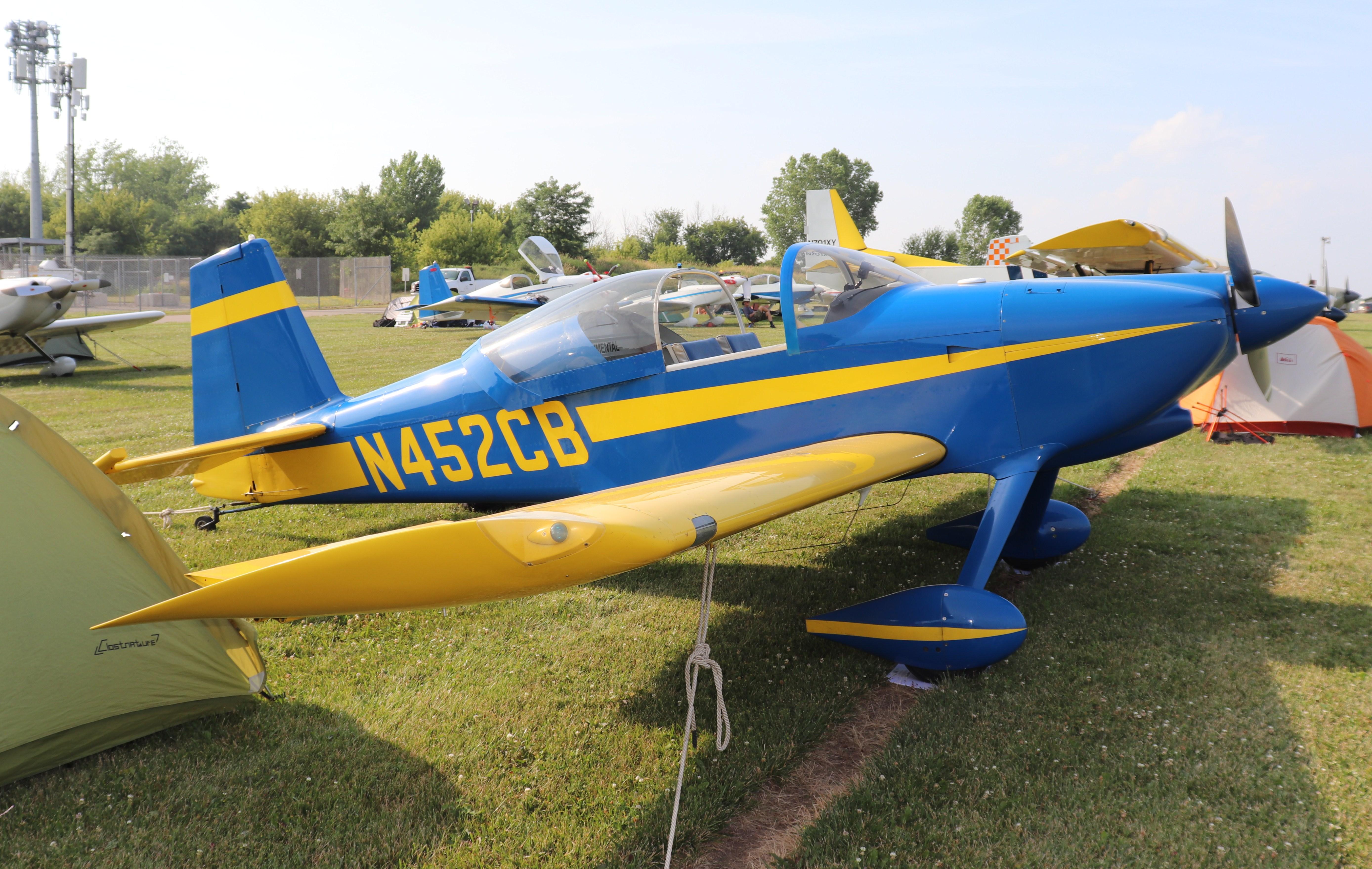 Aircraft N452CB, Vans RV-6, at KOSH, photo by MarkPasqualino
