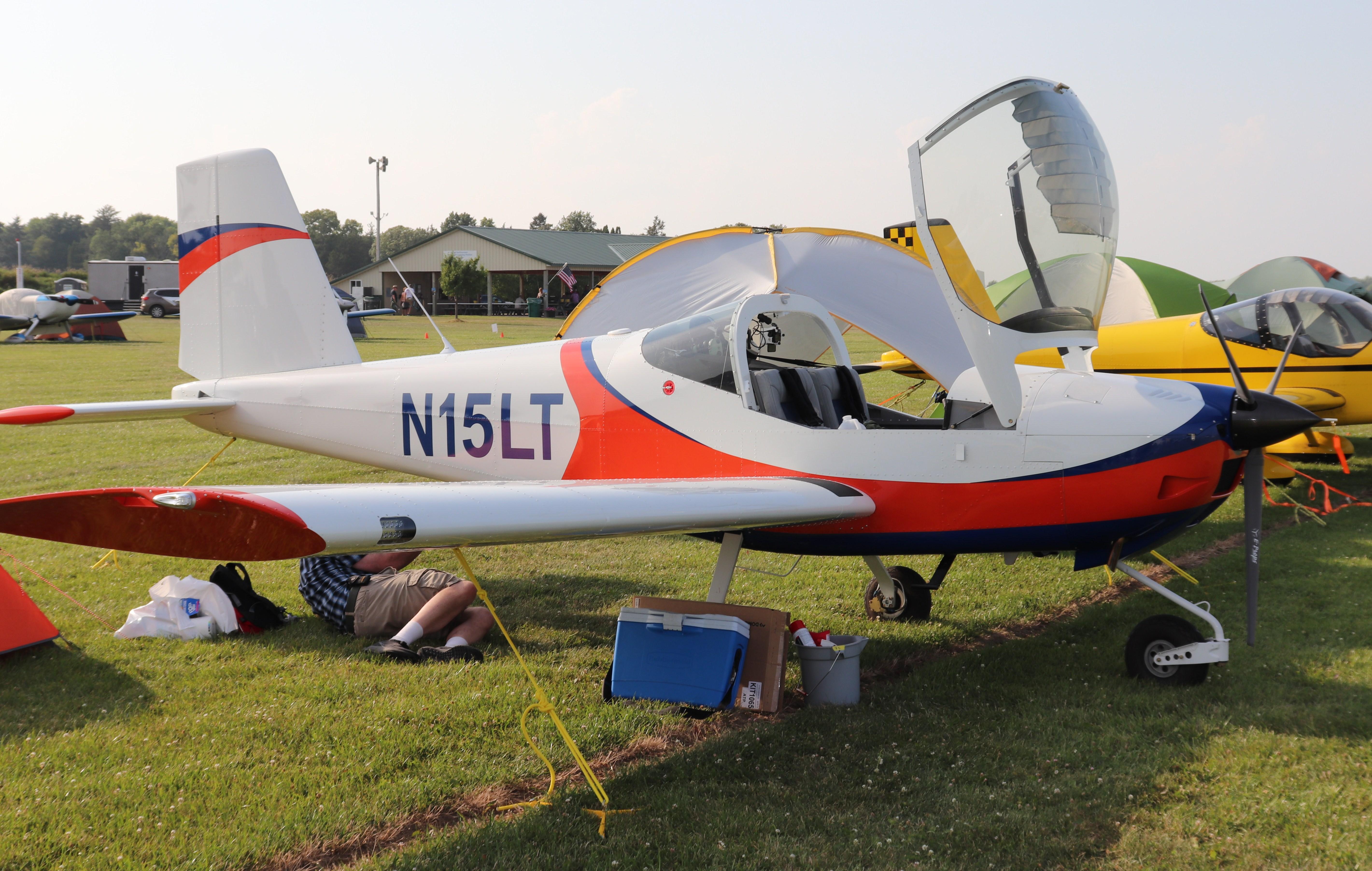 Aircraft N15LT, Vans RV-12IS2, at KOSH, photo by MarkPasqualino