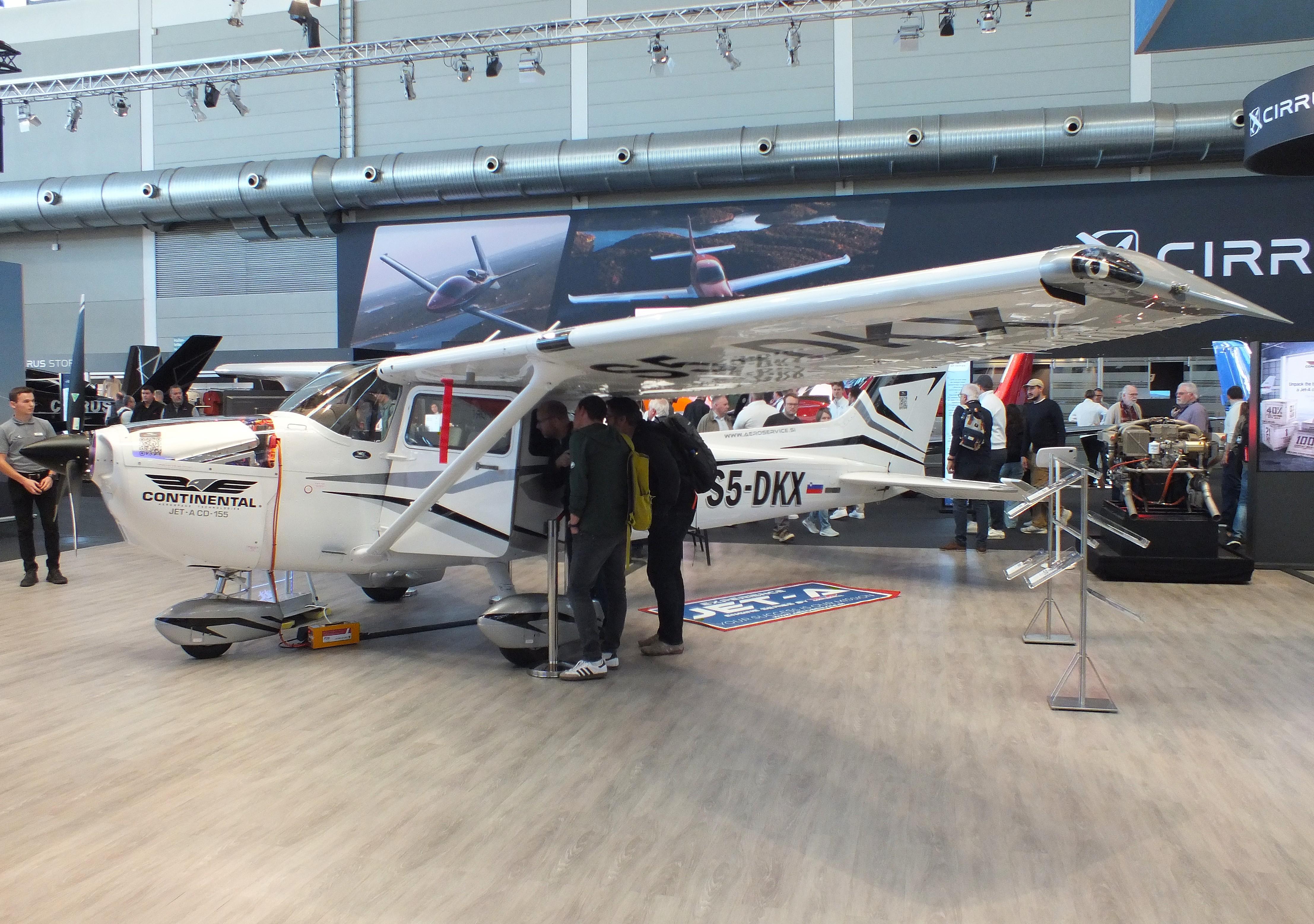 Aircraft S5-DKX, Cessna 172S with Thielert (Continental CD-155) diesel engine at the AERO 2026, Friedrichshafen, at EDNY, photo by iwarnecke