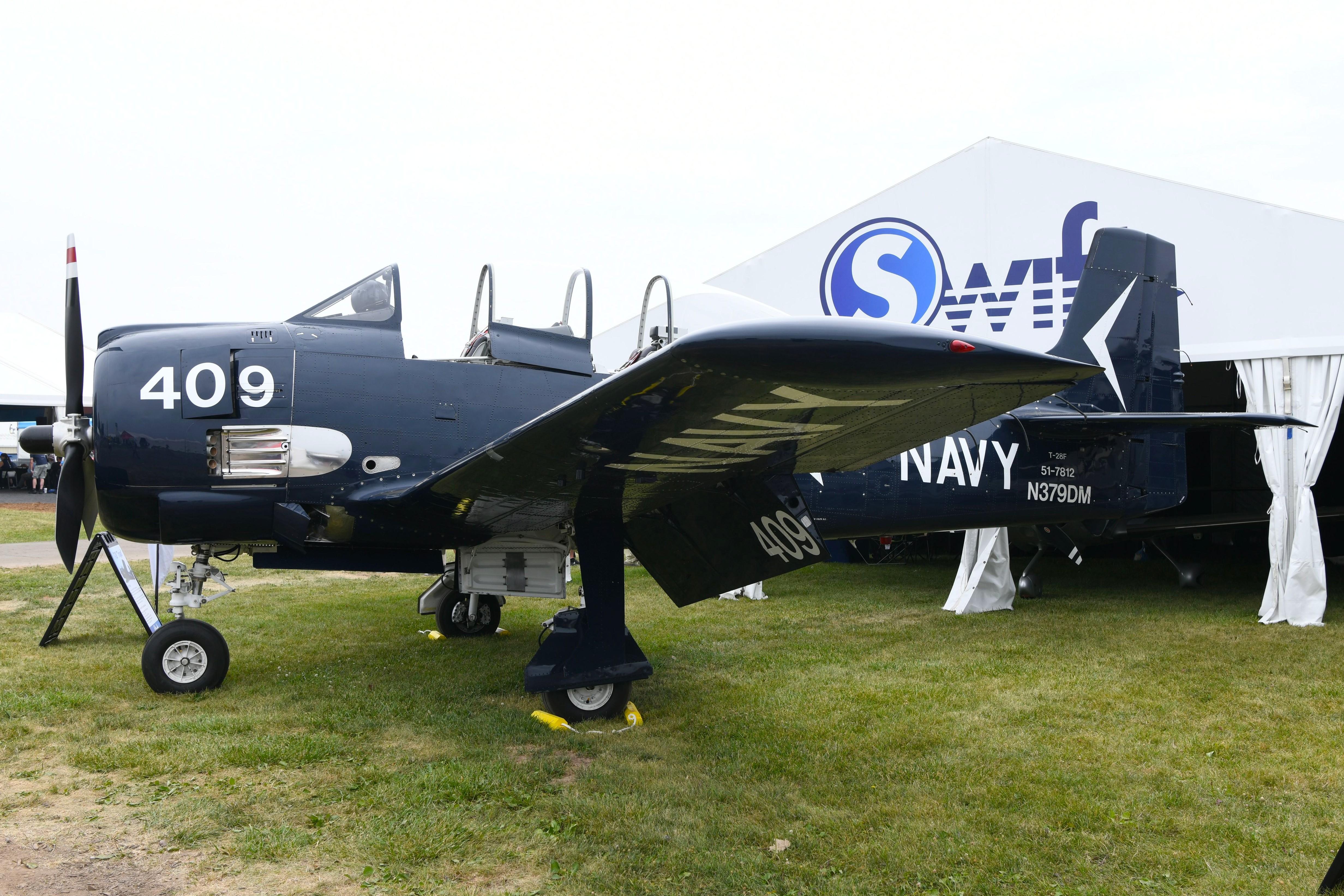 Aircraft N379DM, Trojan on display, at KOSH, photo by FerryPNL