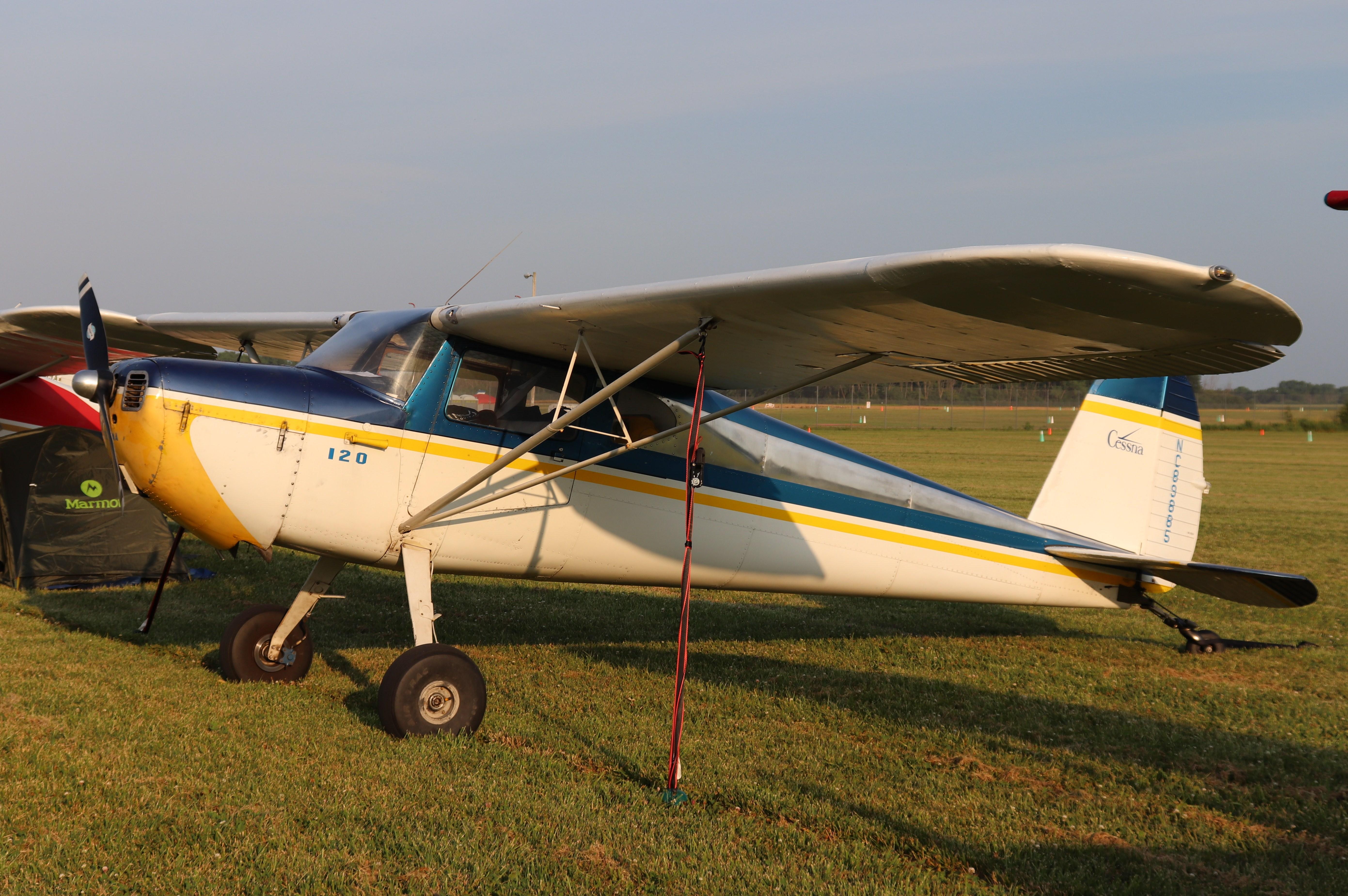 Aircraft N89885, Cessna 120, at KOSH, photo by MarkPasqualino