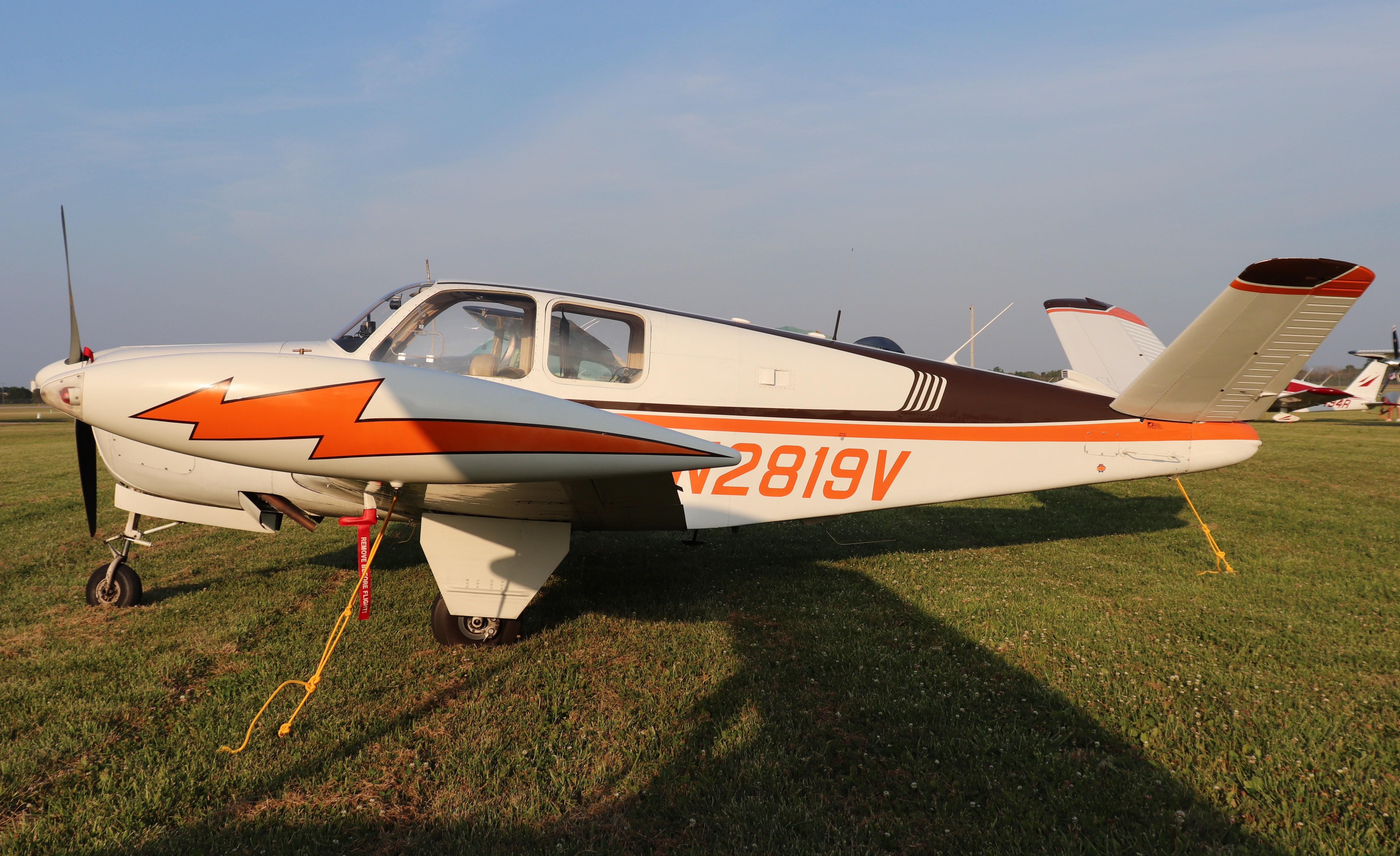 Aircraft N2819V, Beech 35, at KOSH, photo by MarkPasqualino