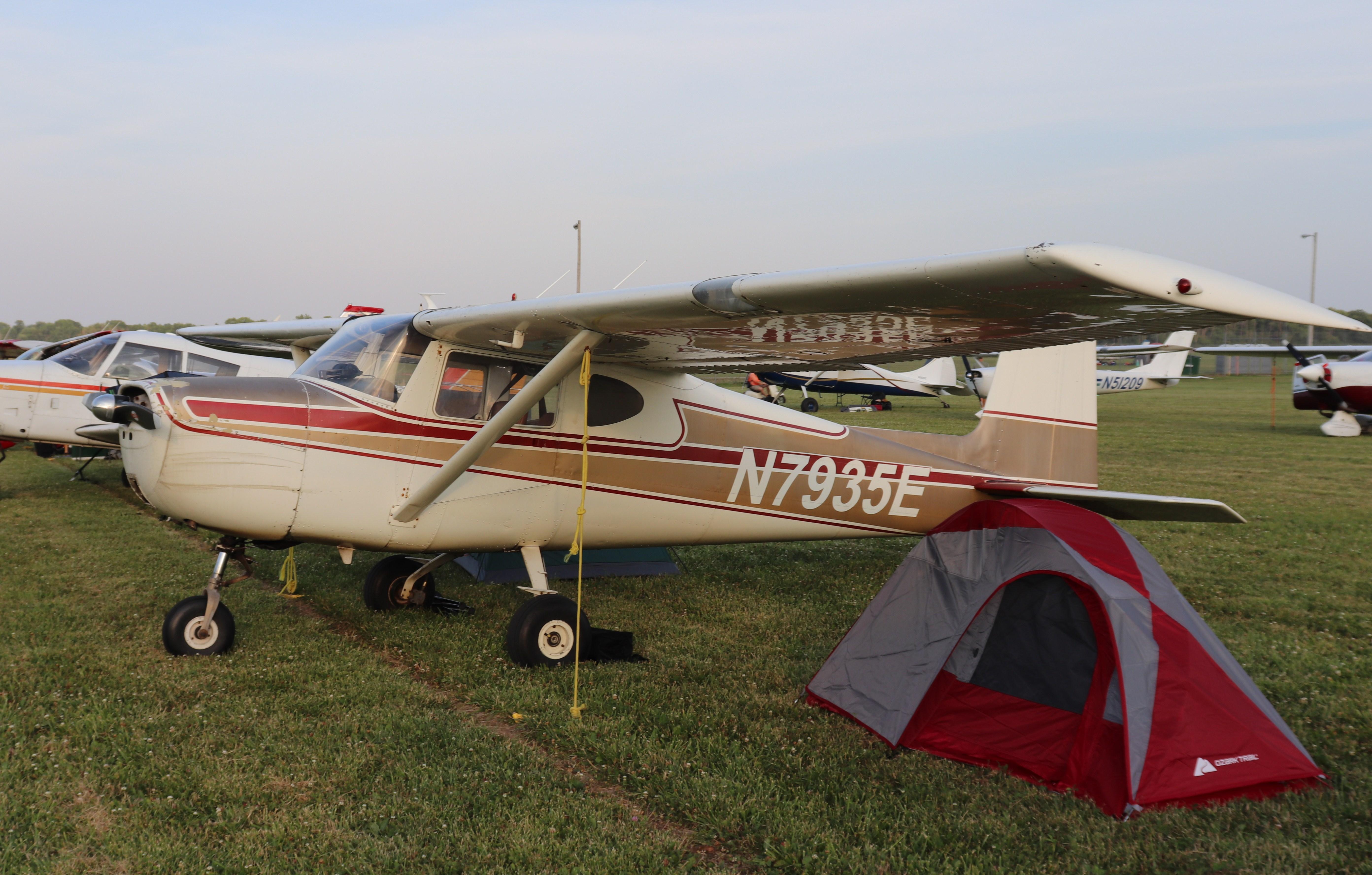 Aircraft N7935E, Cessna 150, at KOSH, photo by MarkPasqualino